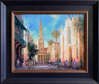 Church and Queen by LePrince Charleston Art Galleries on King Street at LePrince Galleries