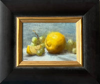 Lemons with Green Grapes and Cloth by Stacy Barter at LePrince Galleries