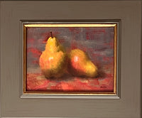 Rich Red and Golden Pears by Stacy Barter at LePrince Galleries