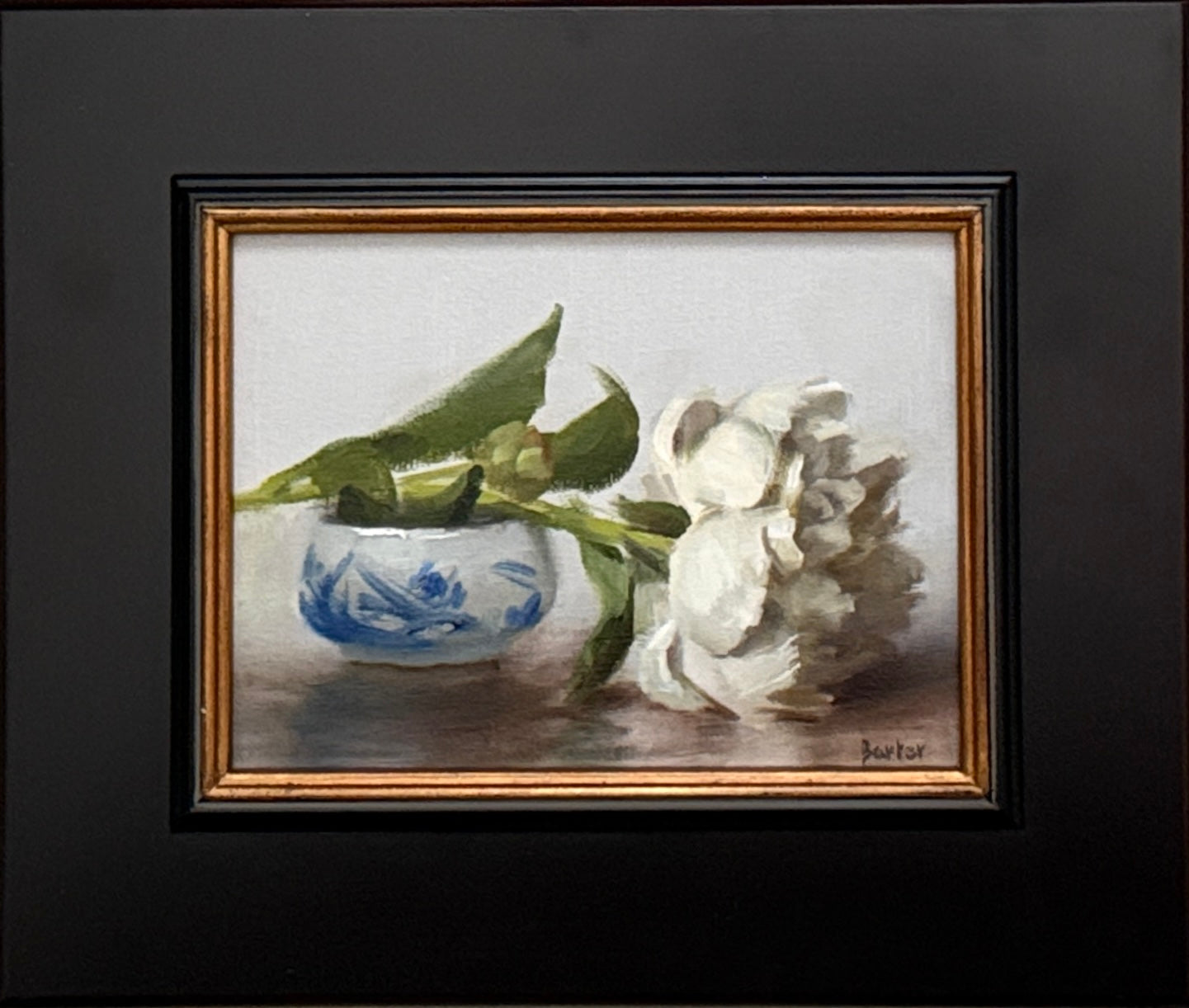 Cream Peony with Finger Dipping Bowl