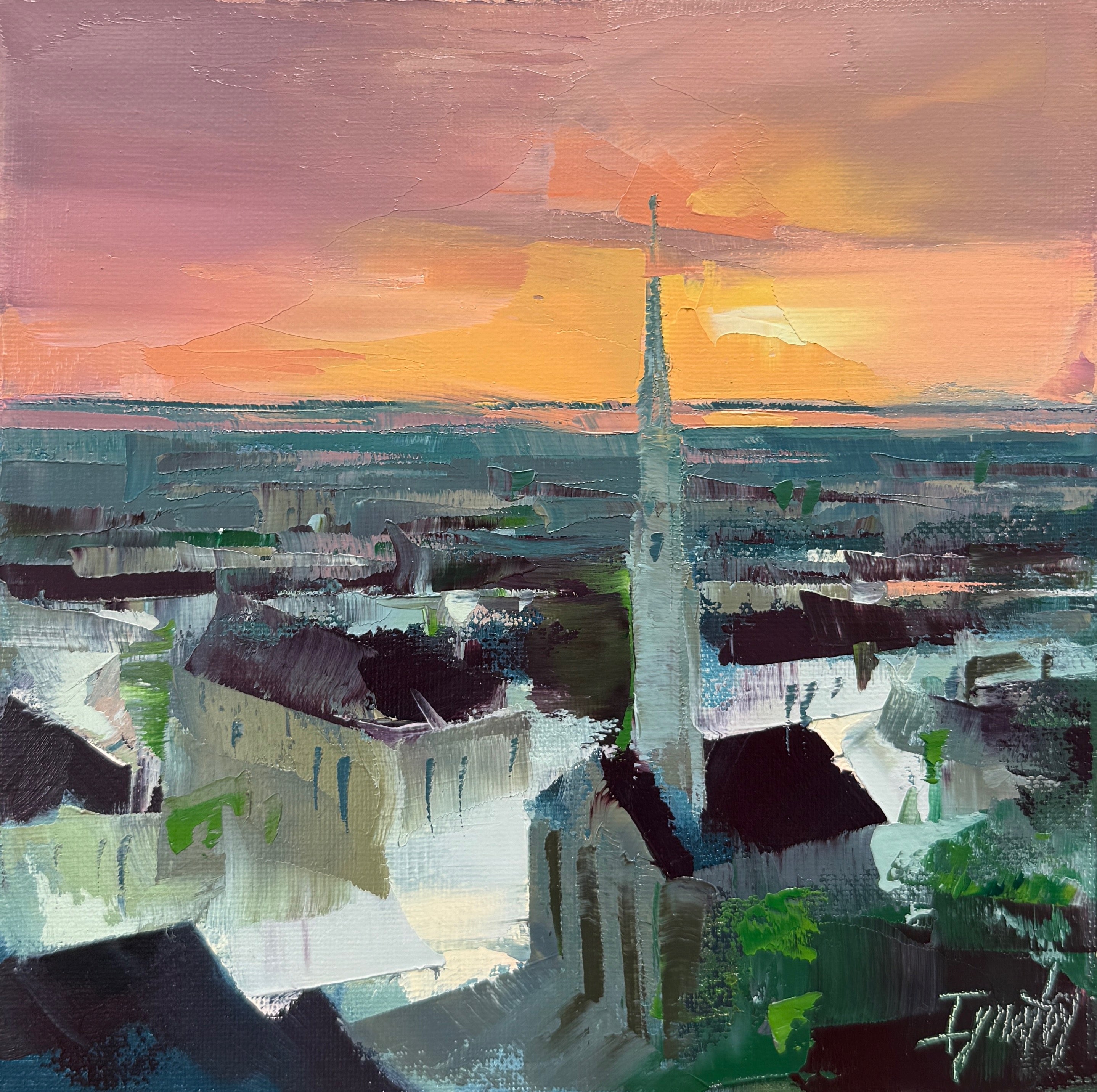 Dusk at Four Corners of Law