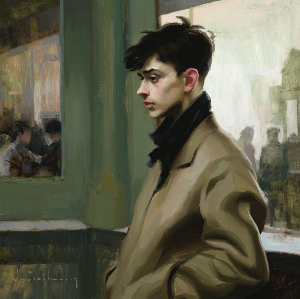 Beige Coat by Aaron Westerberg at LePrince Galleries