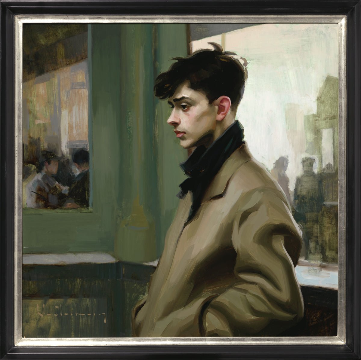 Beige Coat by Aaron Westerberg at LePrince Galleries