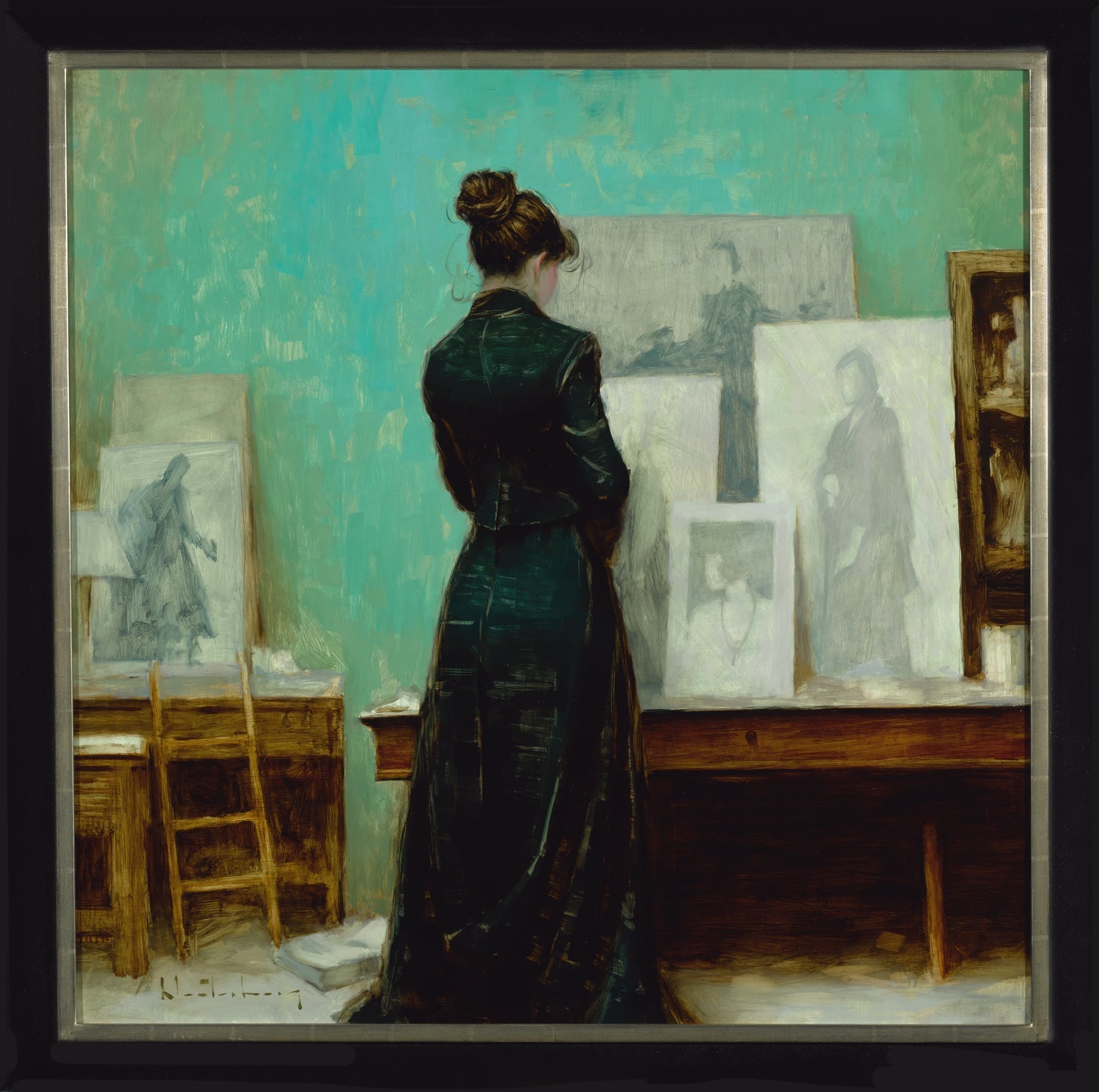 In the Artist's Studio by Aaron Westerberg at LePrince Galleries