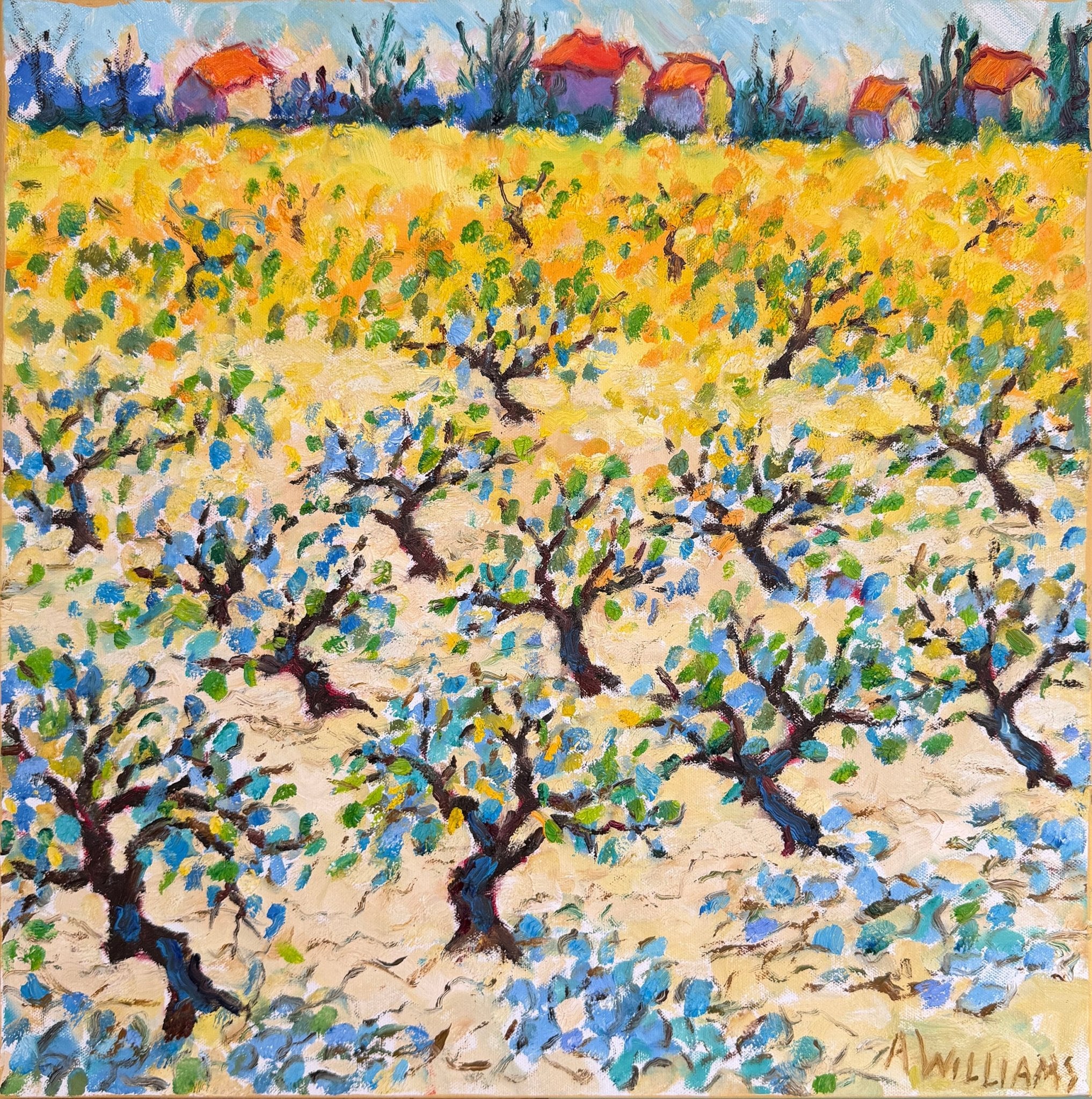 Beautiful Provence Vineyards by Alice Williams at LePrince Galleries