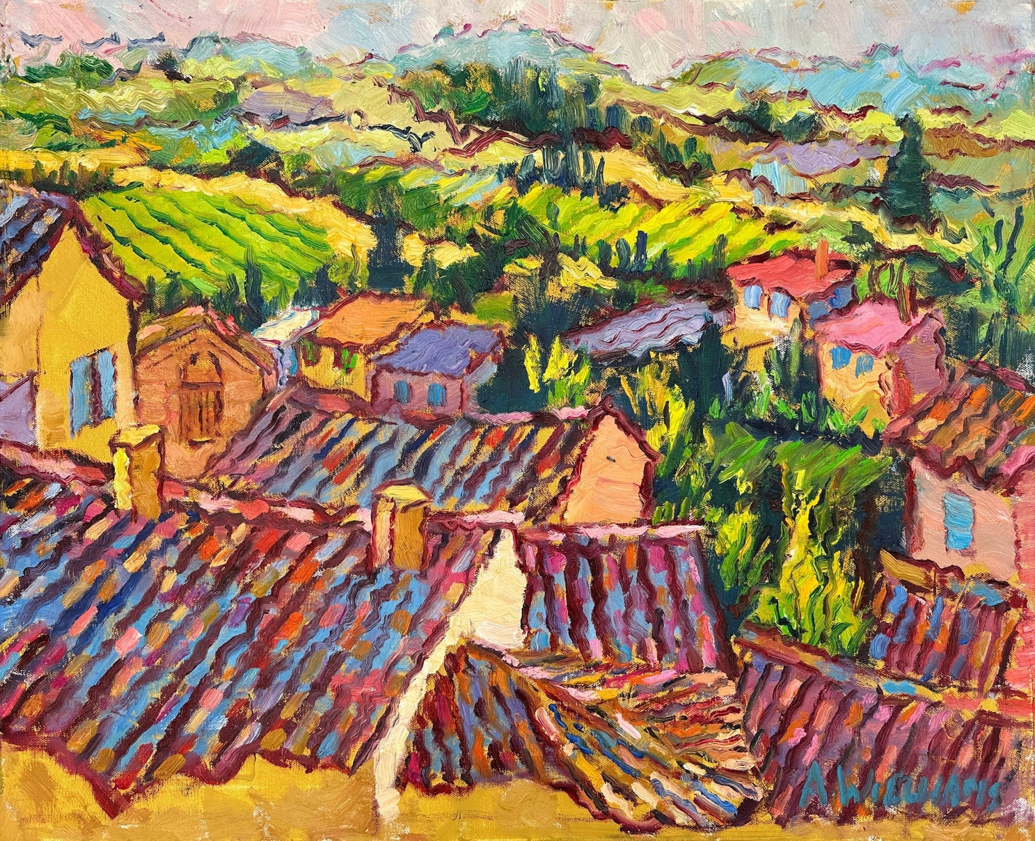 Bonnieux View by Alice Williams at LePrince Galleries