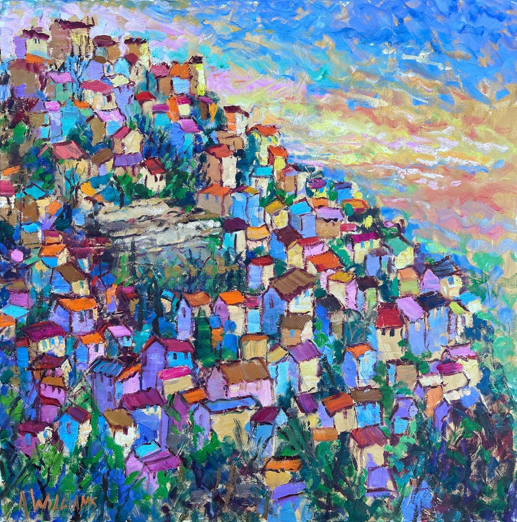 Gordes au Coucher du Soleil by Alice Williams at LePrince Galleries