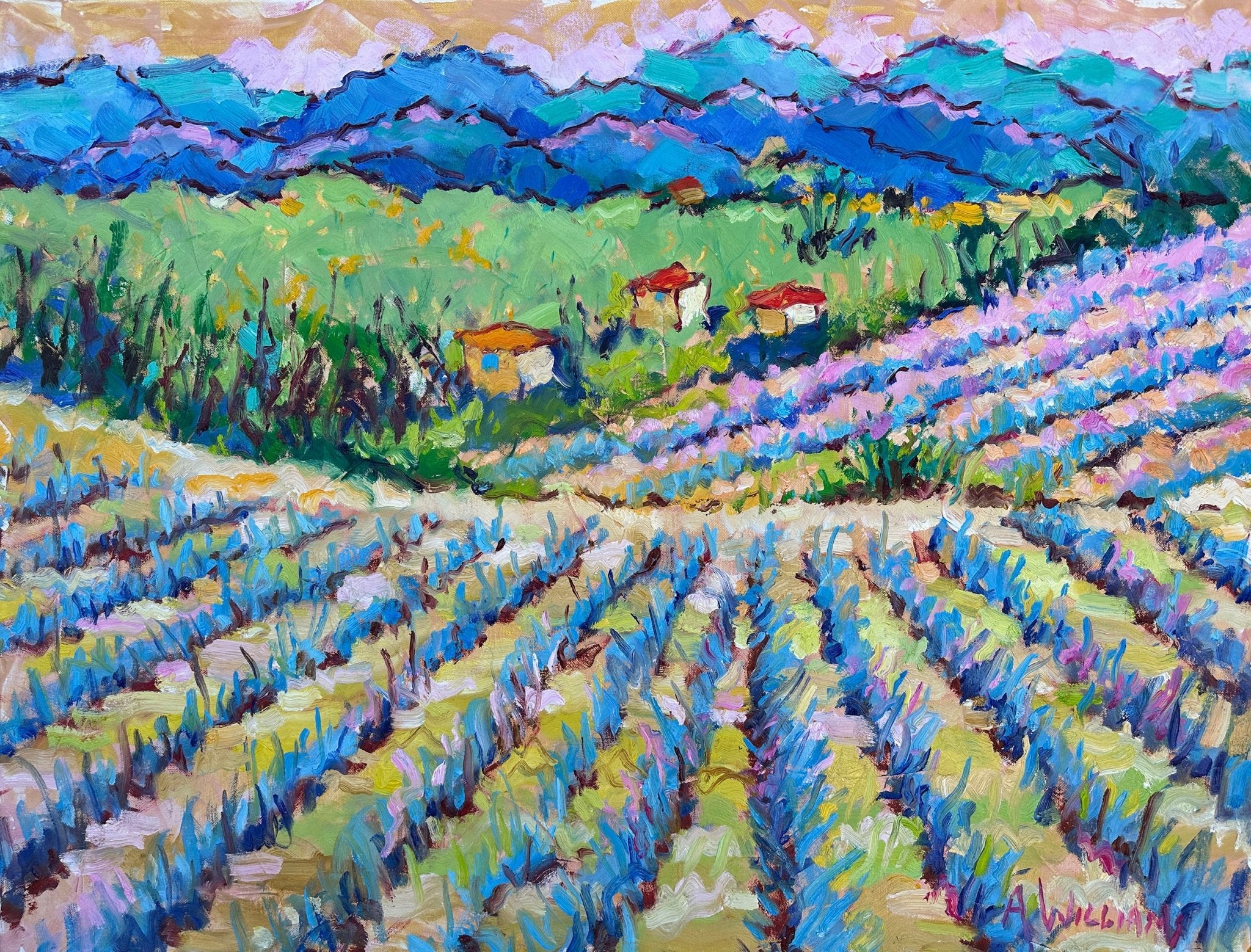 Lavender Field Near Bonnieux by Alice Williams at LePrince Galleries