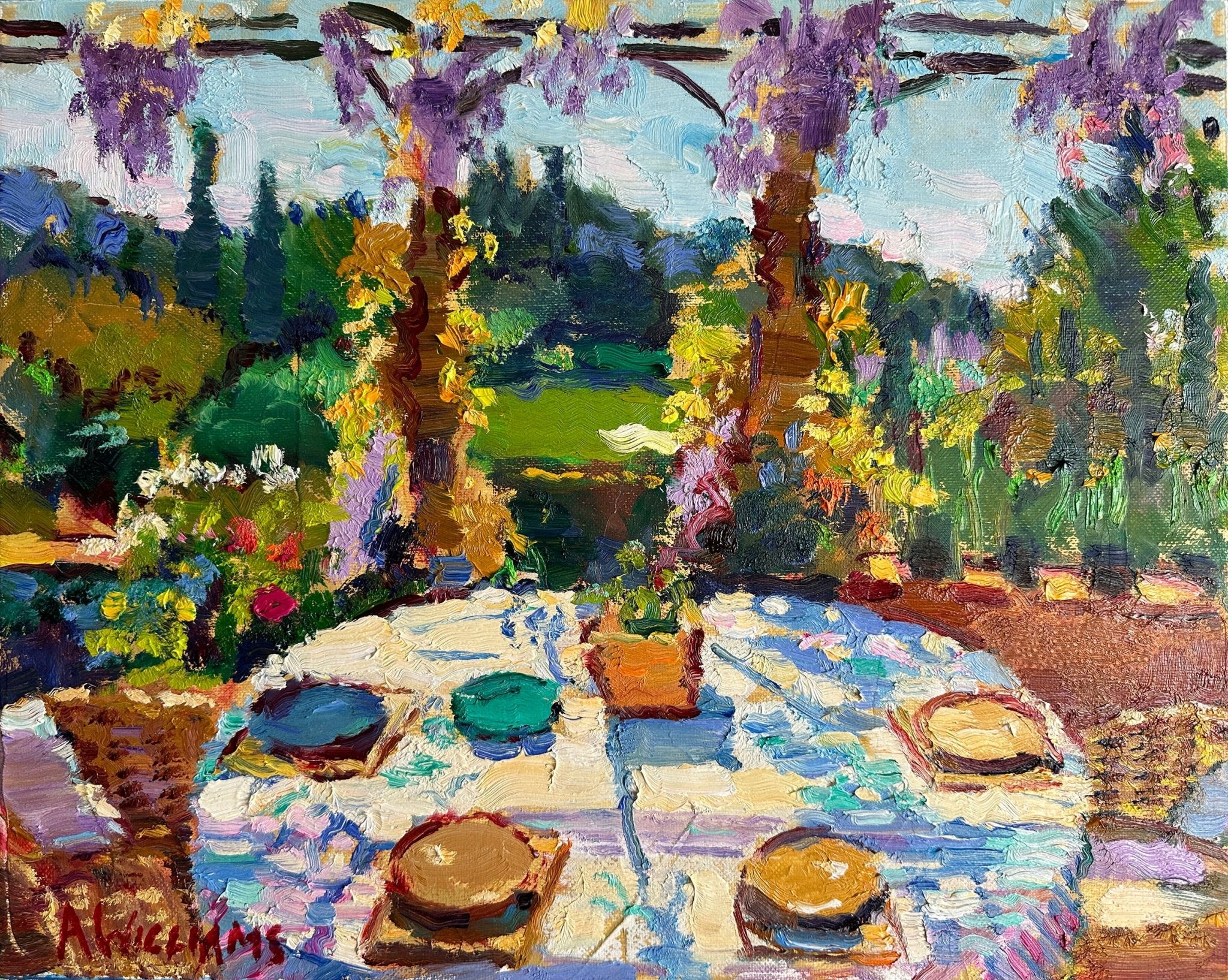 Lourmarin Lunch by Alice Williams at LePrince Galleries