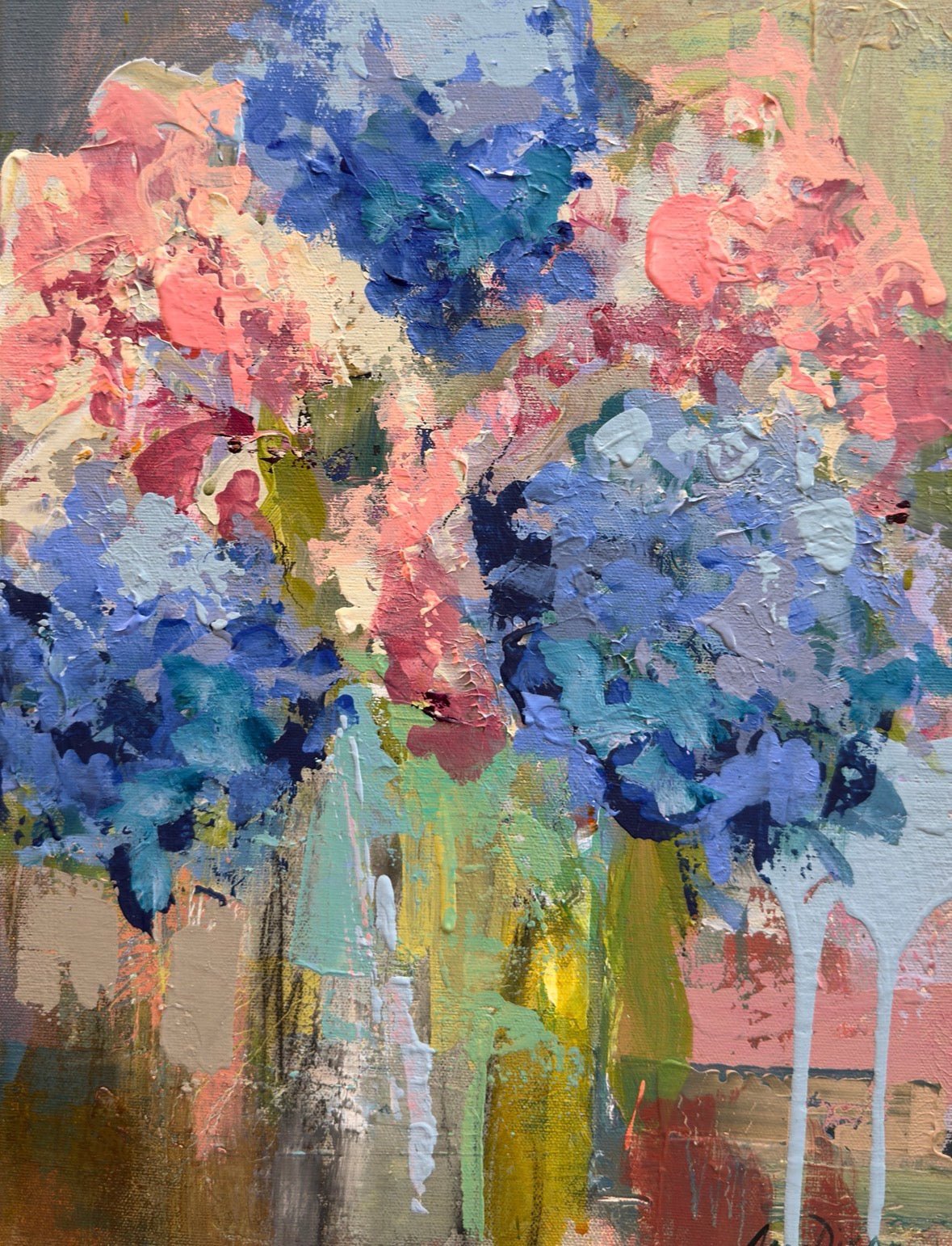 Amidst the Hydrangeas by Amy Dixon at LePrince Galleries