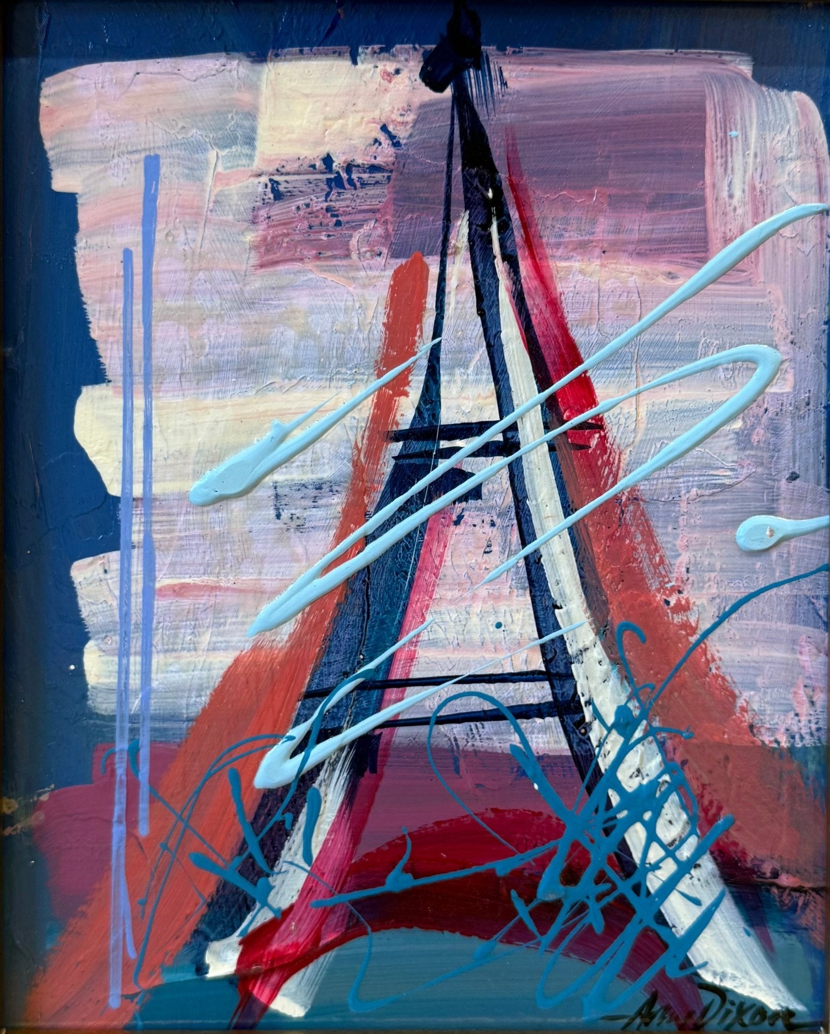 Eiffel, Patriotic by Amy Dixon at LePrince Galleries