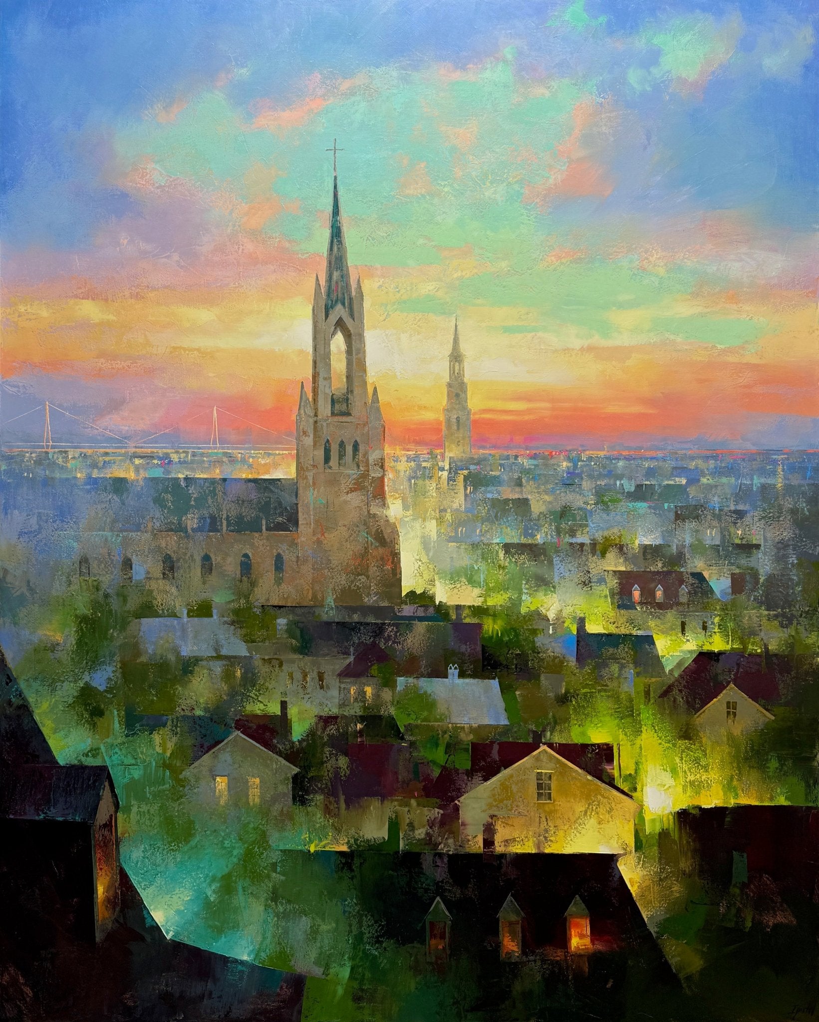 Broad Street Aerial by Ignat Ignatov at LePrince Galleries