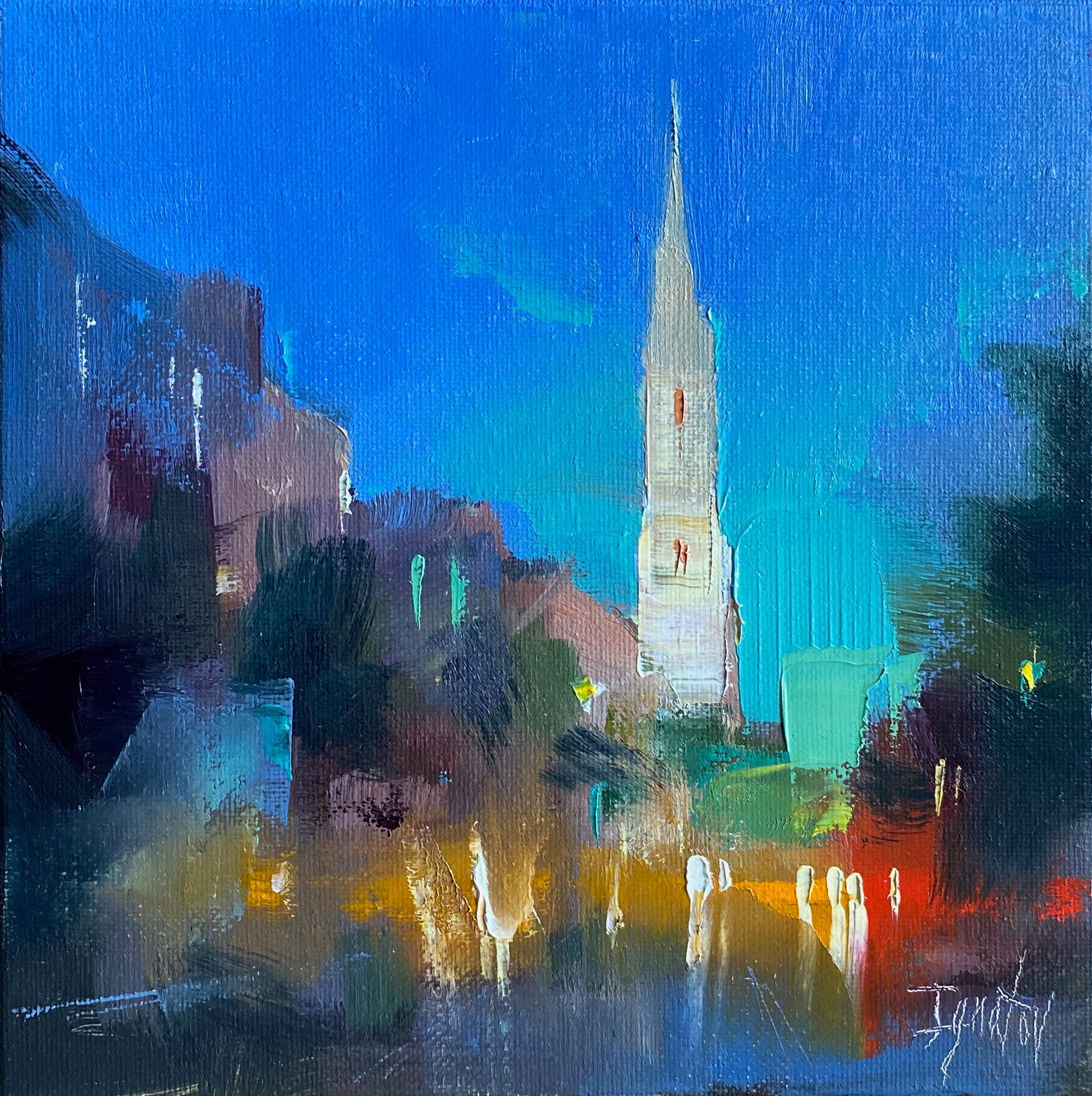 Broad Street Twilight by Ignat Ignatov at LePrince Galleries