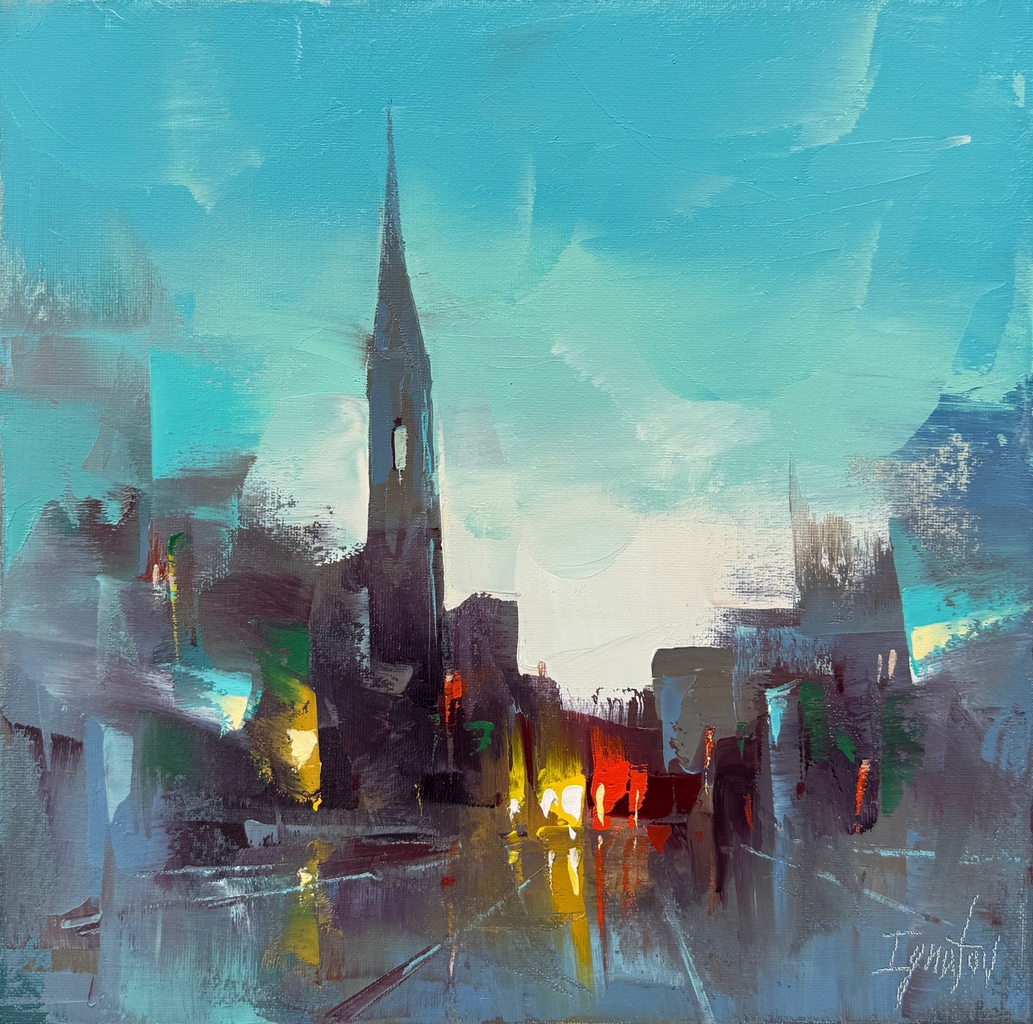 Charleston Street Silhouette by Ignat Ignatov at LePrince Galleries