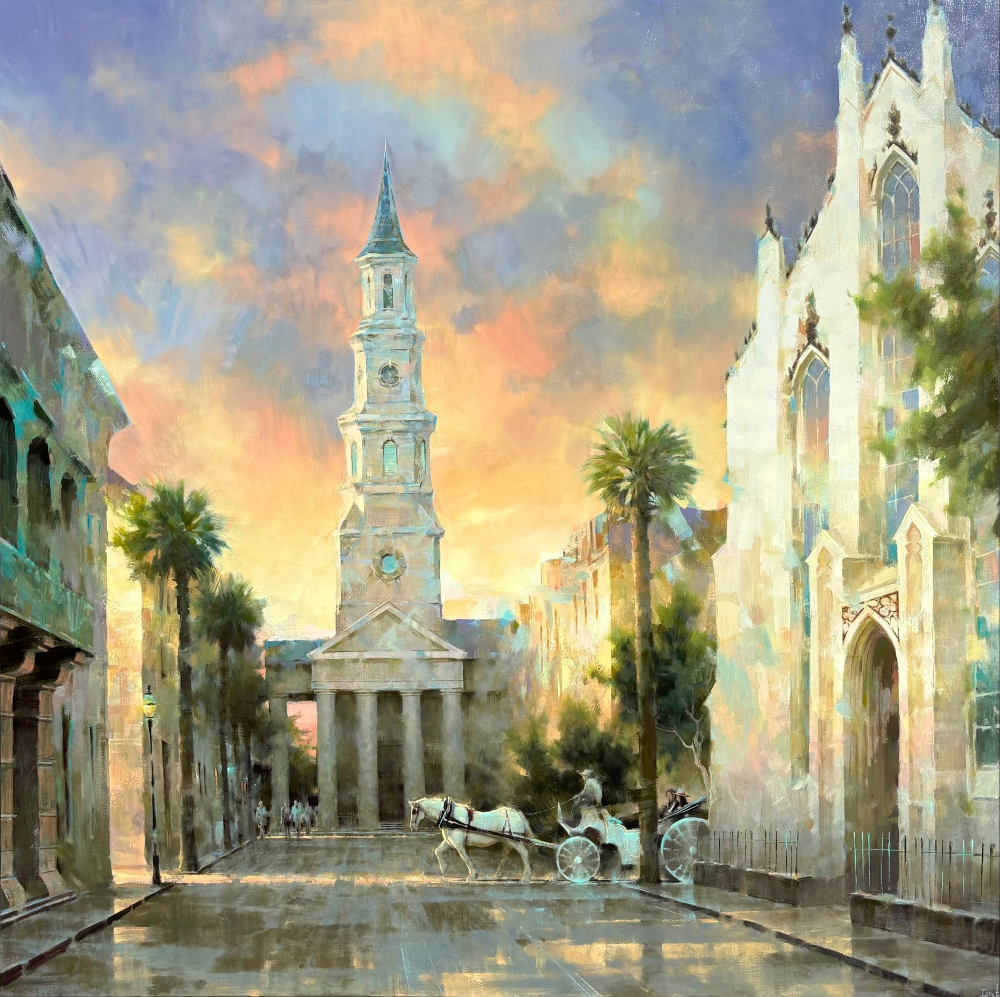 Church Street Sunset by Ignat Ignatov at LePrince Galleries