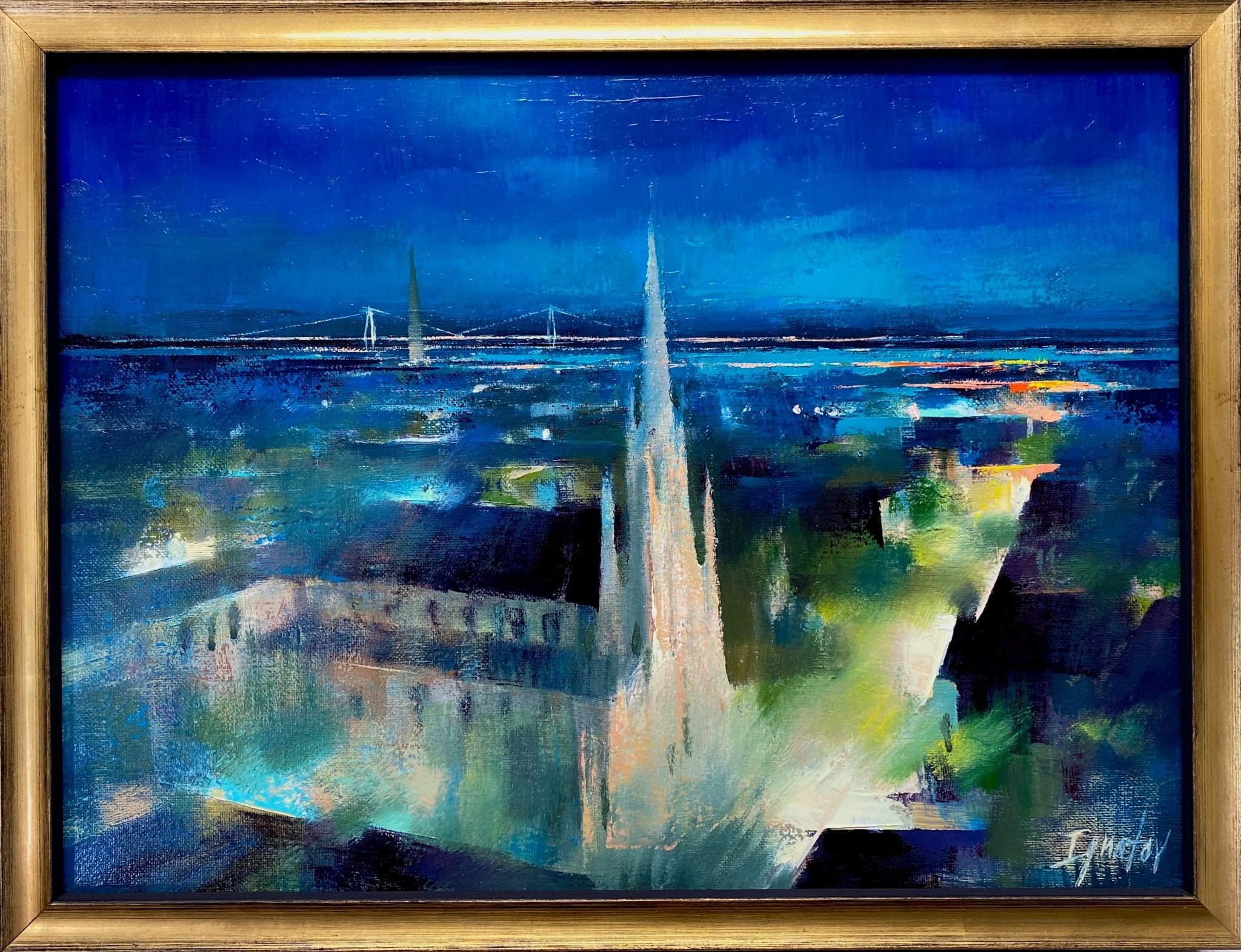 Grace Church Nocturne by Ignat Ignatov at LePrince Galleries