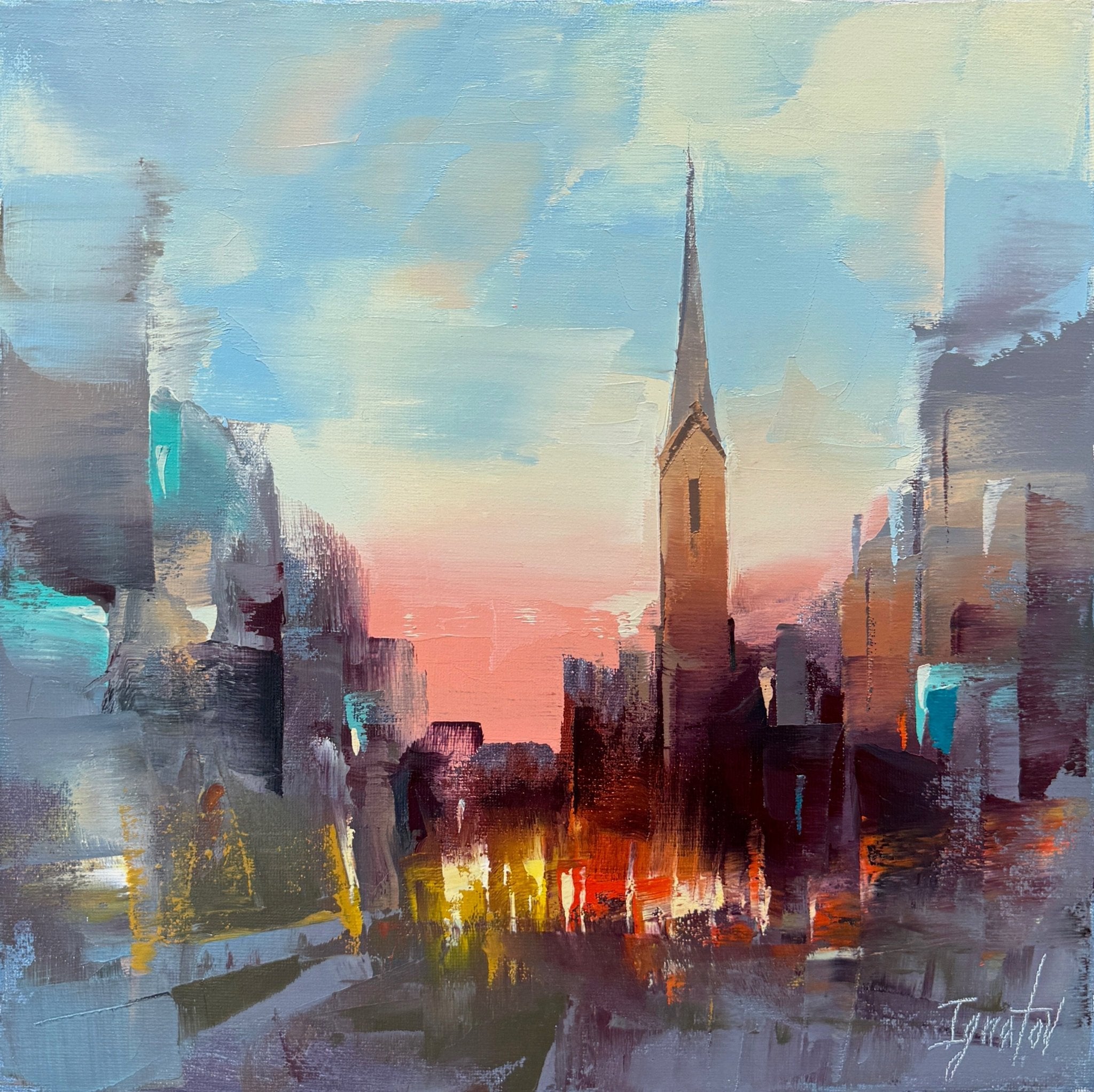 King Street at Nightfall by Ignat Ignatov at LePrince Galleries