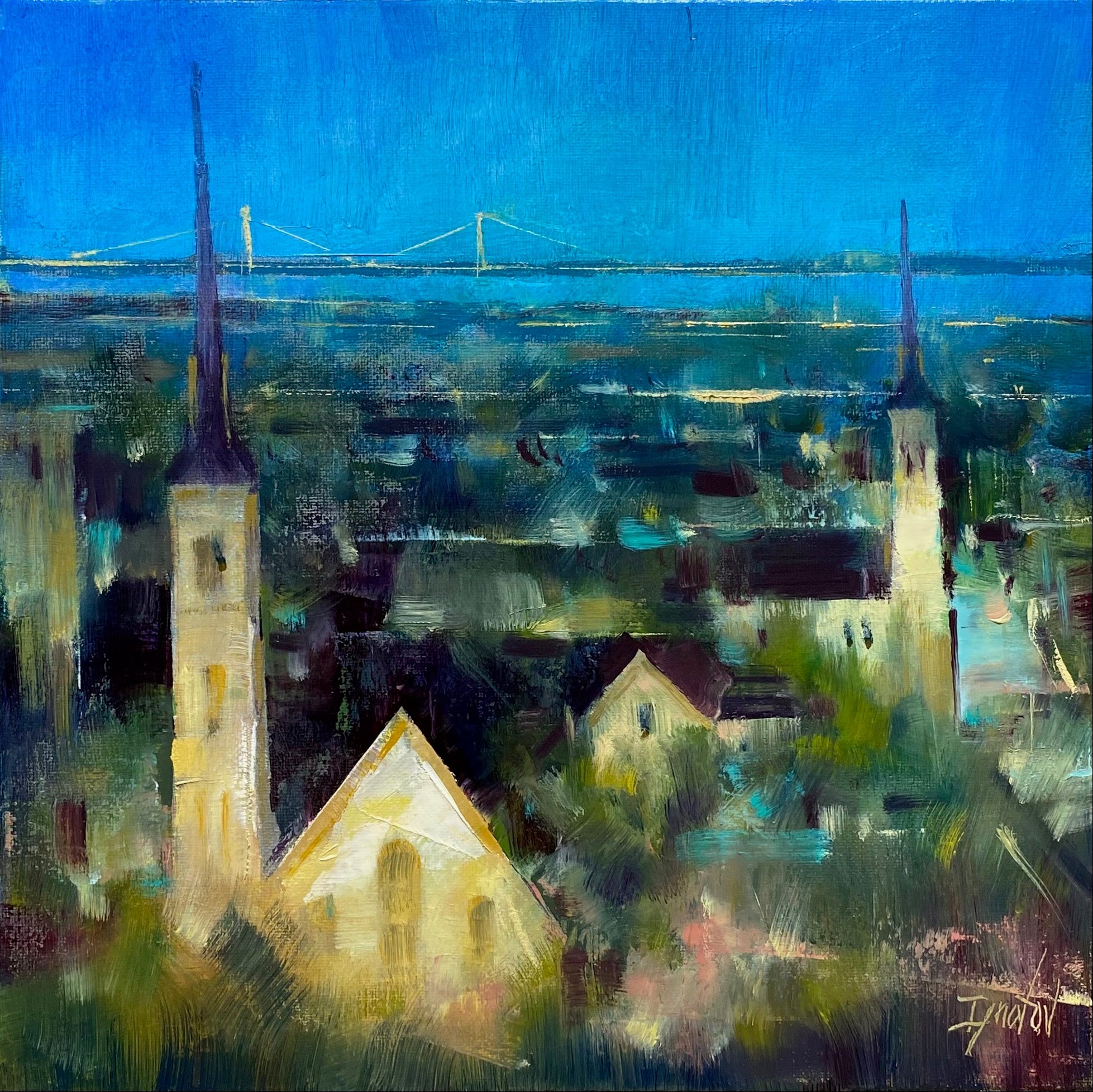 Marion Square Nocturne by Ignat Ignatov at LePrince Galleries