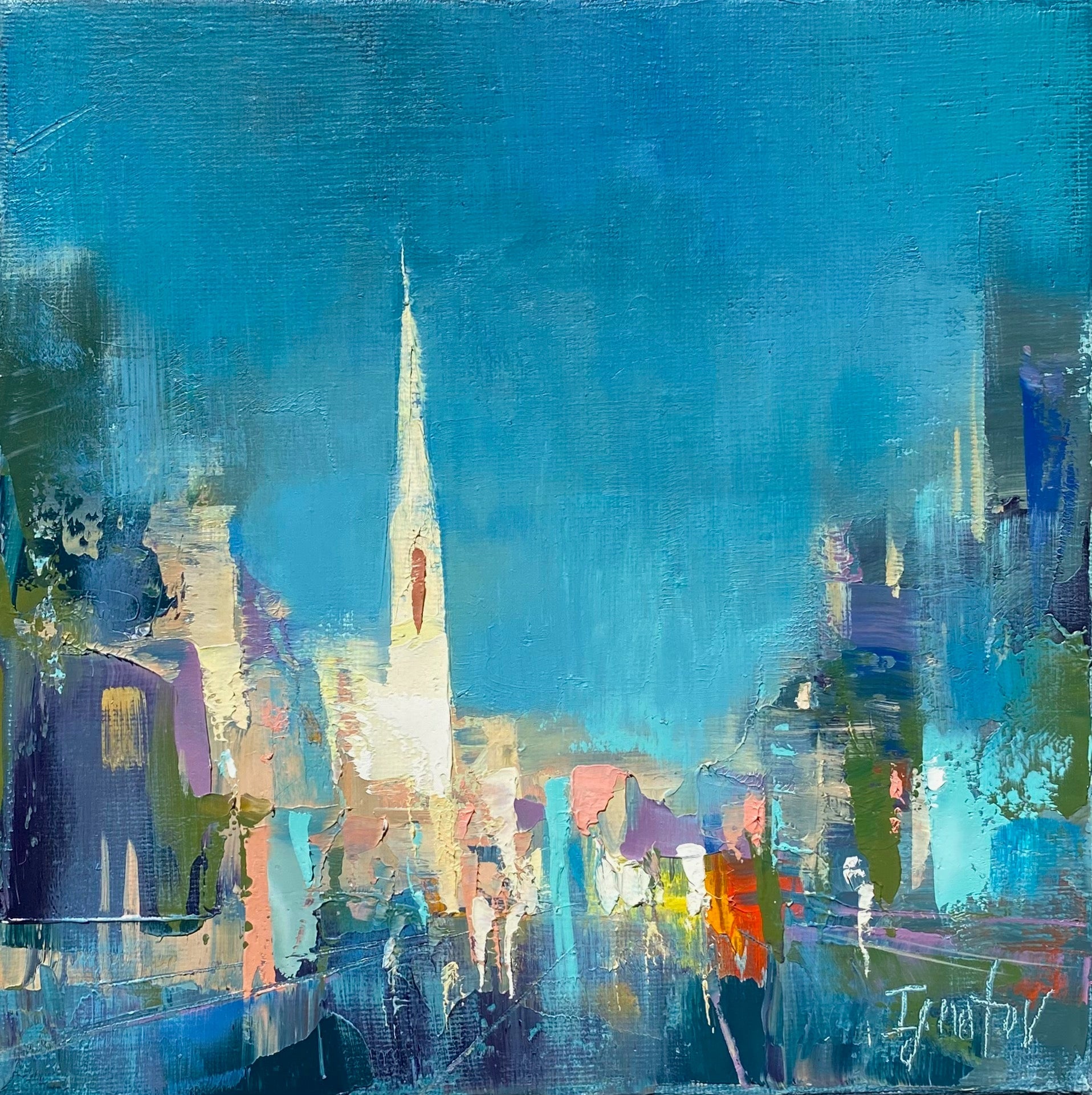 Meeting Street Nocturne by Ignat Ignatov at LePrince Galleries