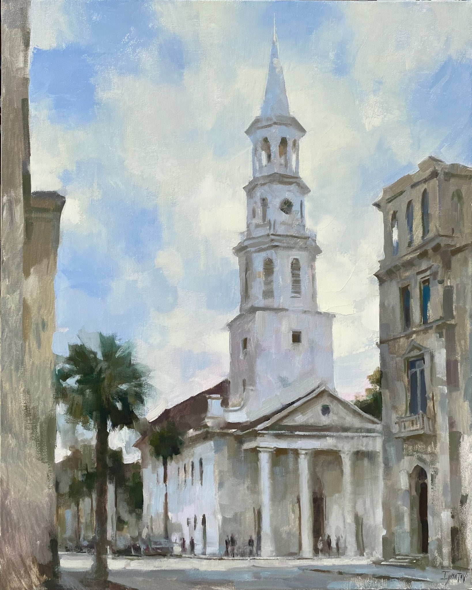 Overcast Morning on Broad Street by Ignat Ignatov at LePrince Galleries