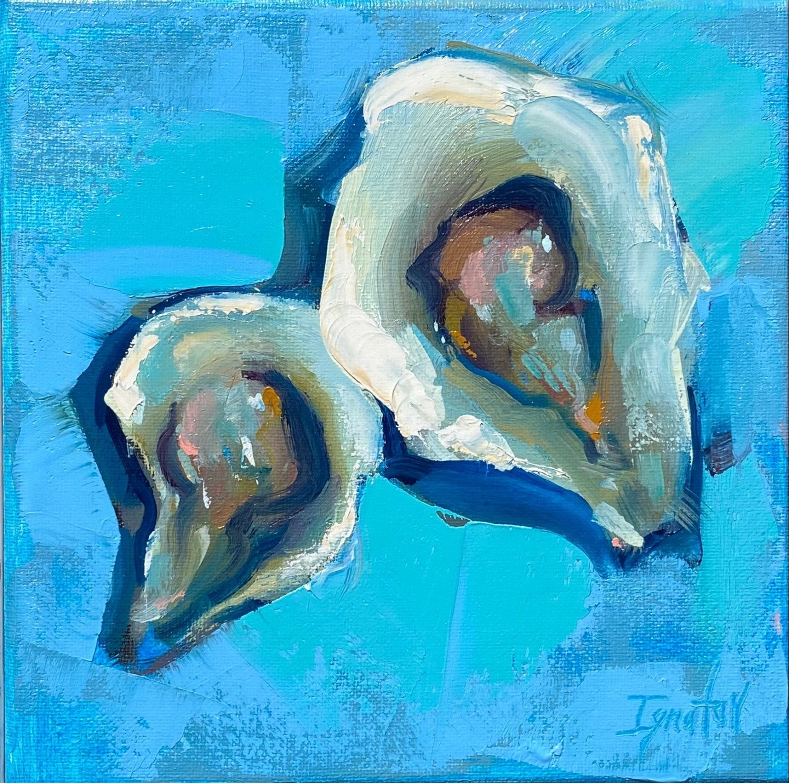 Oysters in Blue by Ignat Ignatov at LePrince Galleries