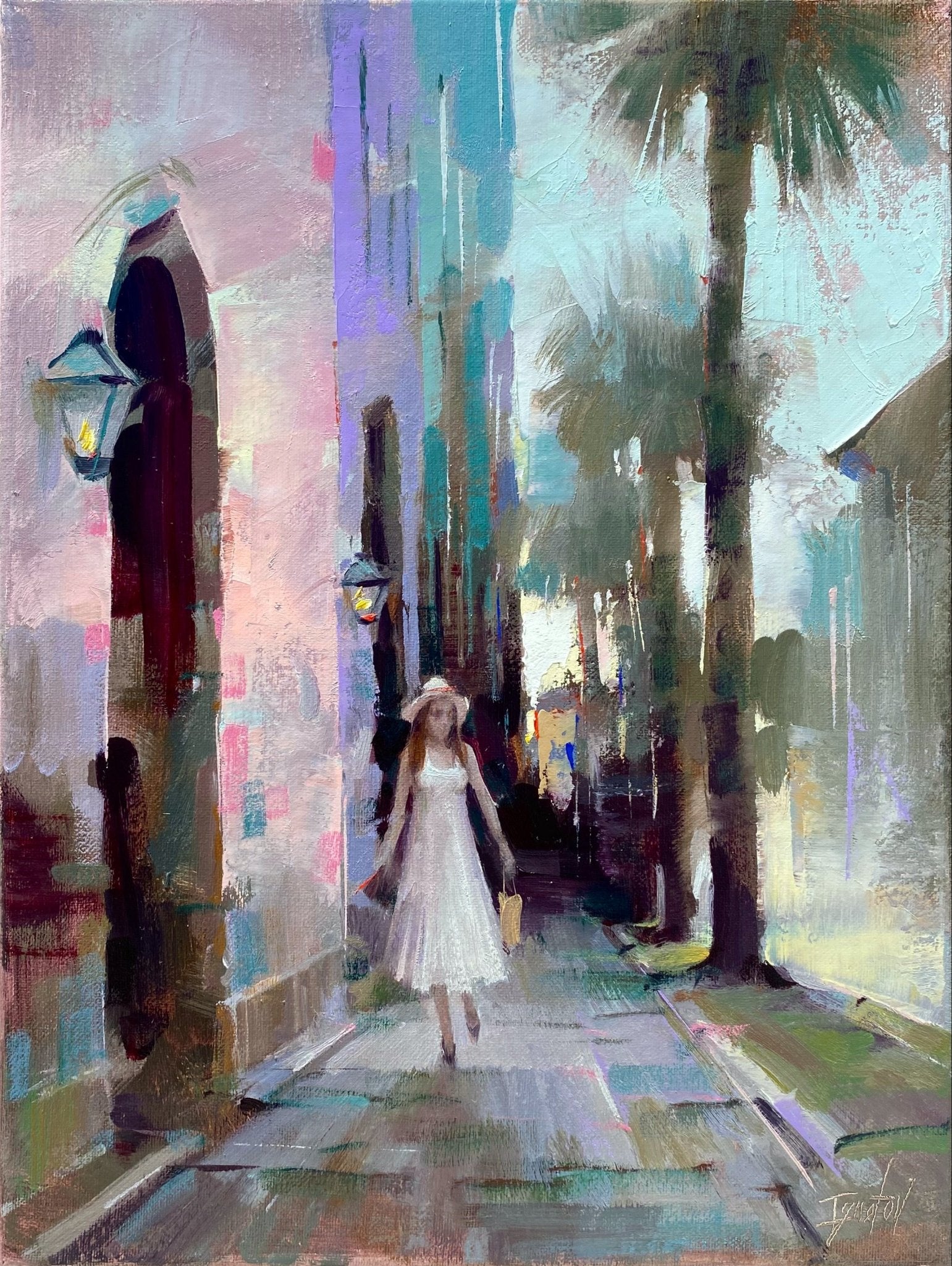 Rainbow Row Morning by Ignat Ignatov at LePrince Galleries