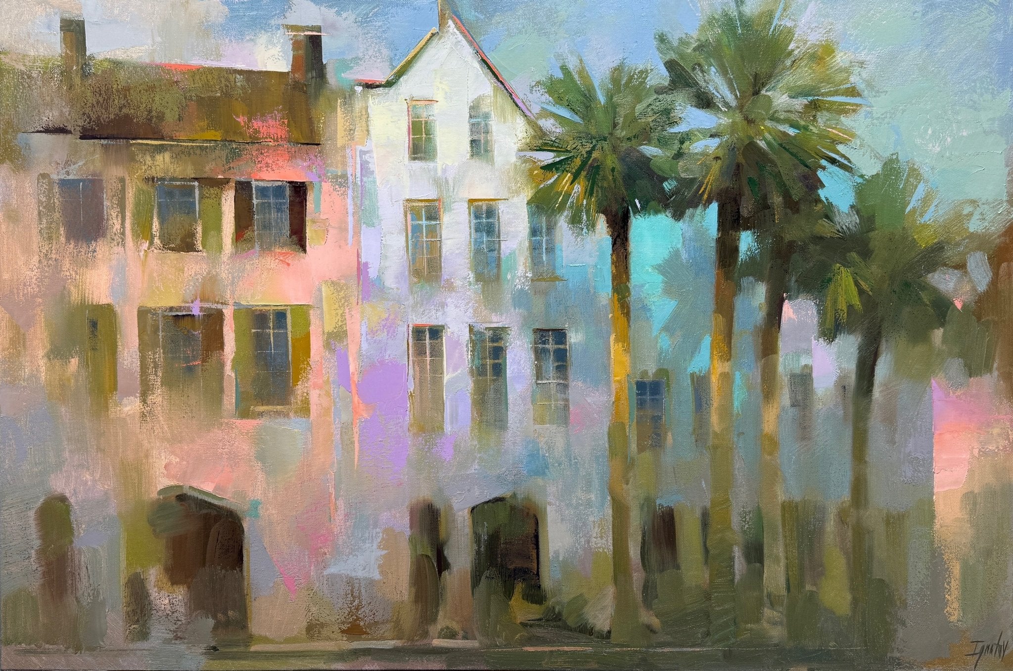Rainbow Row Reverie by Ignat Ignatov at LePrince Galleries