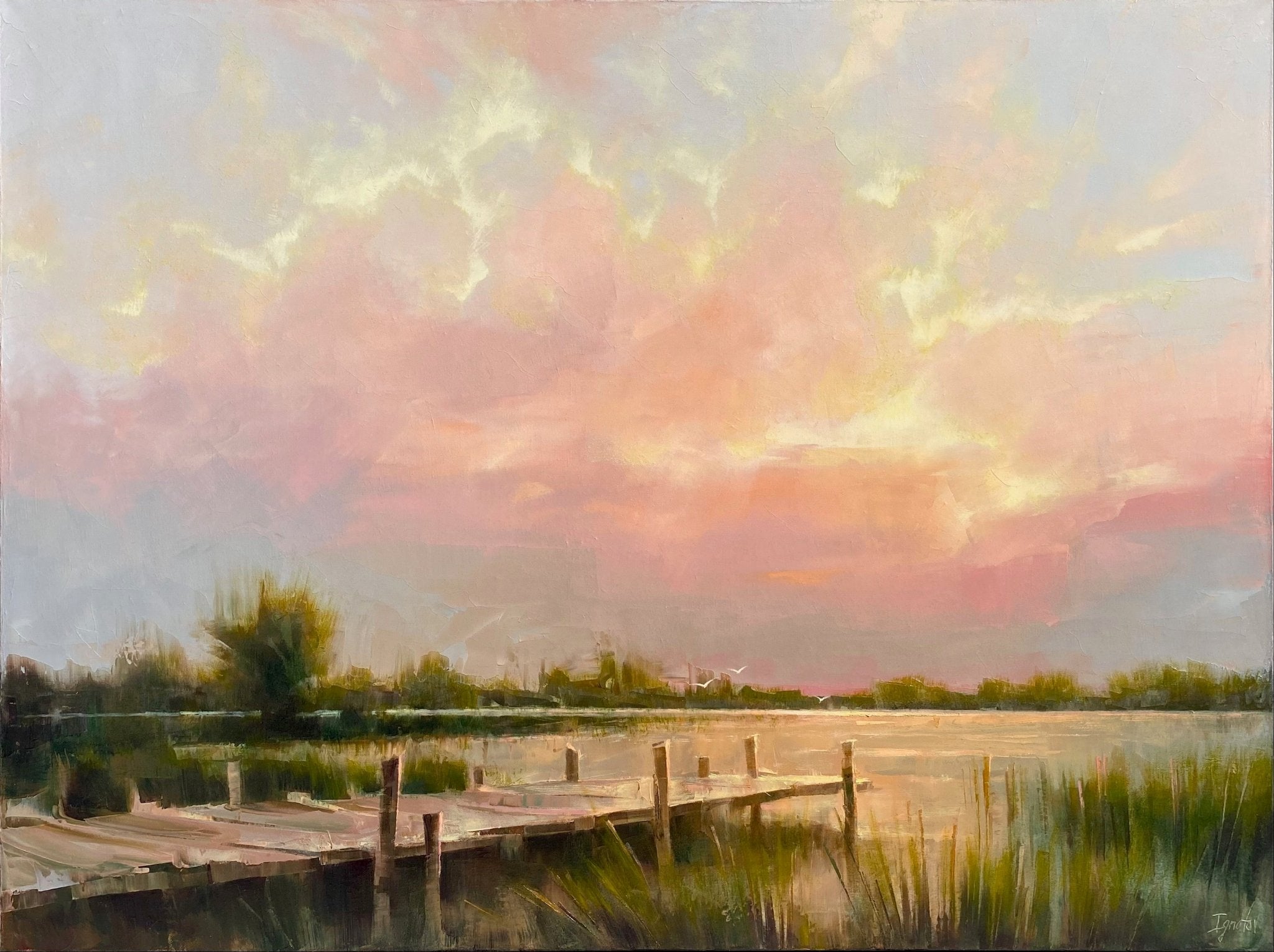 River Dock Sunset by Ignat Ignatov at LePrince Galleries