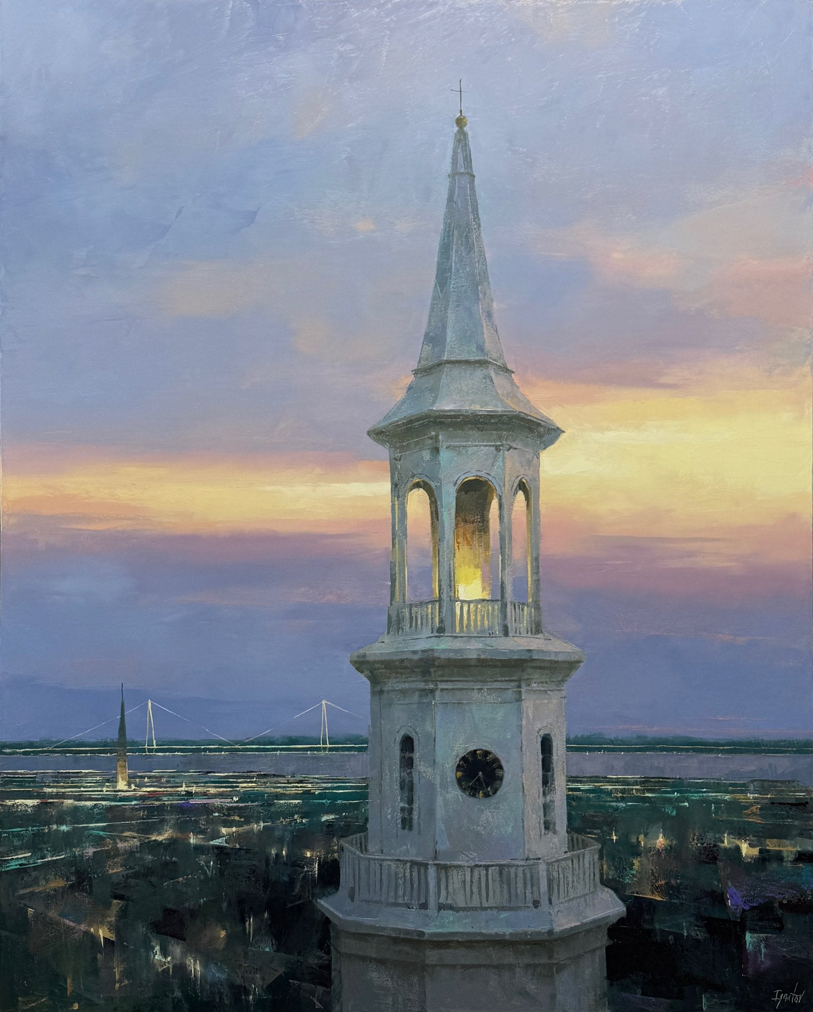 St. Michael's Dusk Aerial by Ignat Ignatov at LePrince Galleries