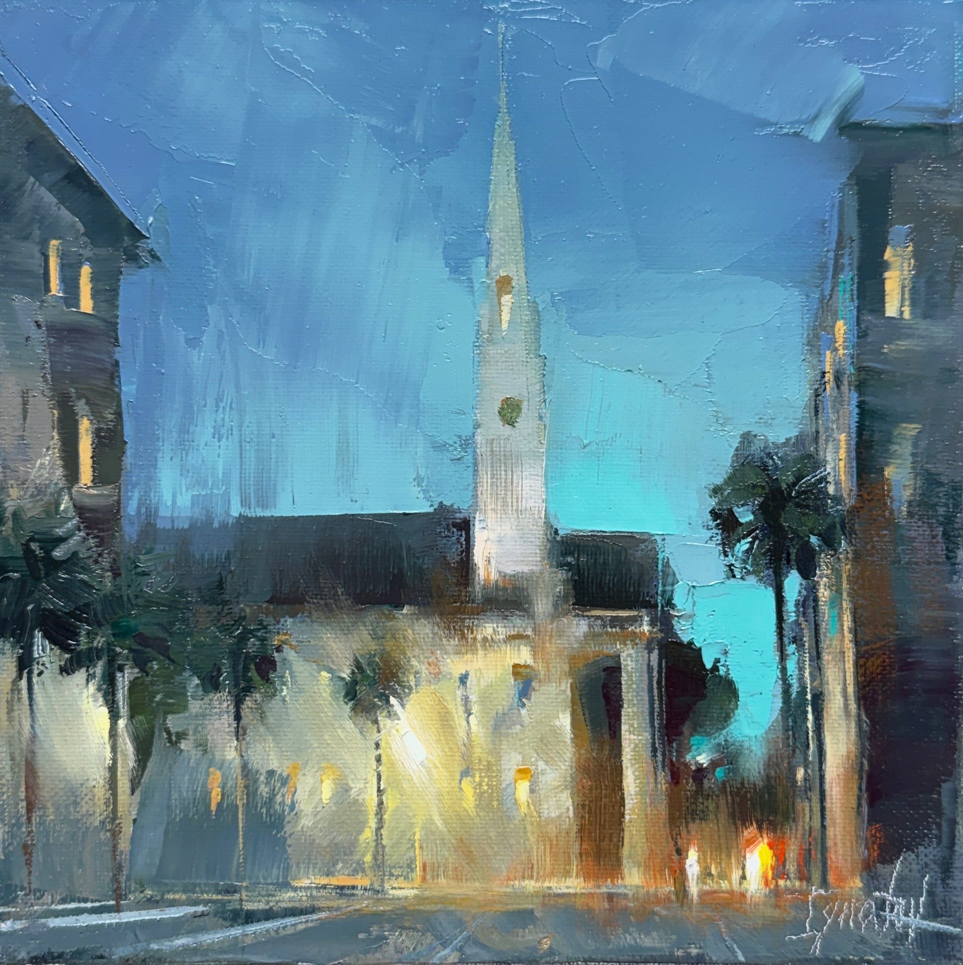 St. Michael's Nocturne by Ignat Ignatov at LePrince Galleries