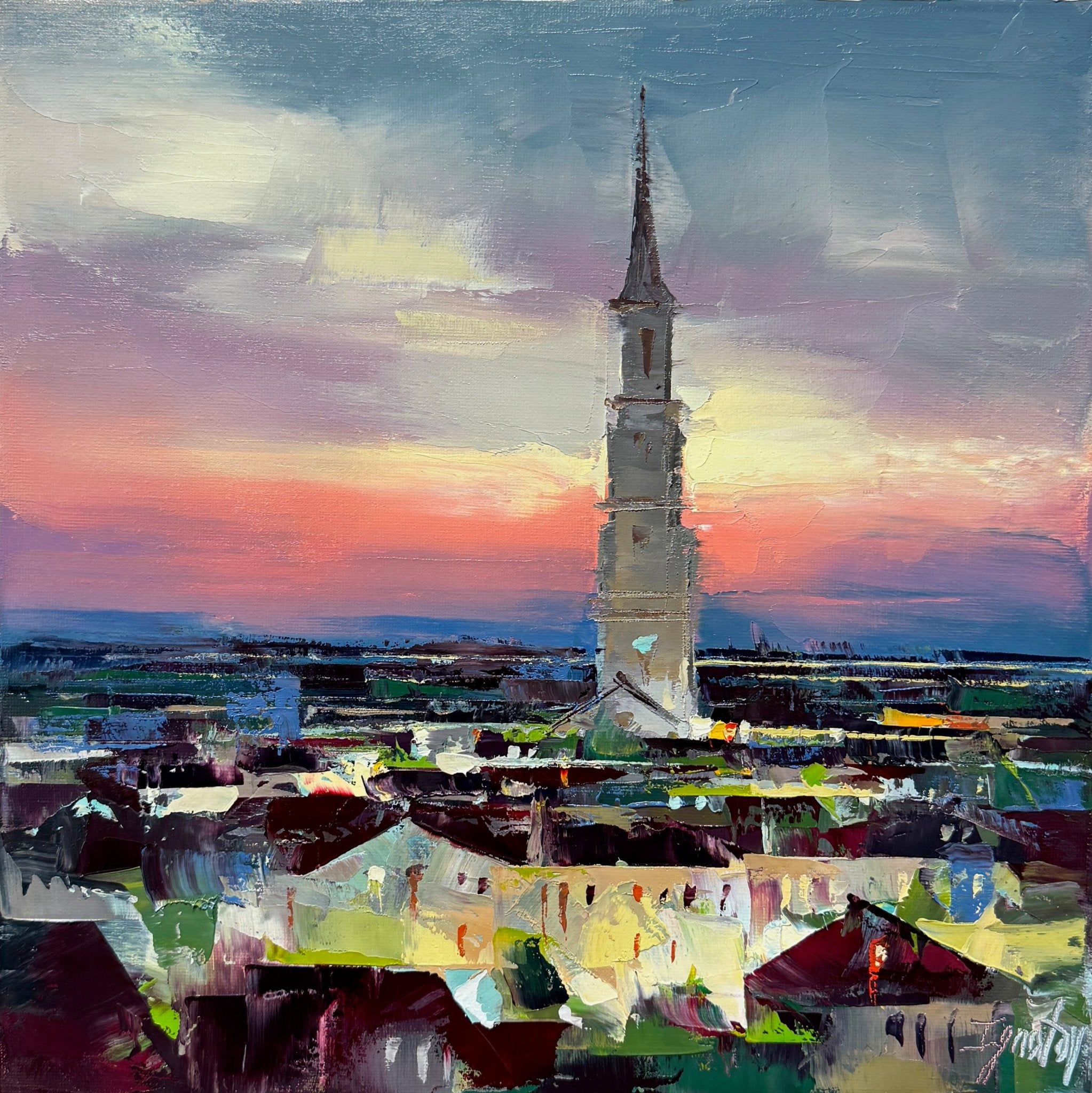 St. Philip's Rooftops in Twilight by Ignat Ignatov at LePrince Galleries