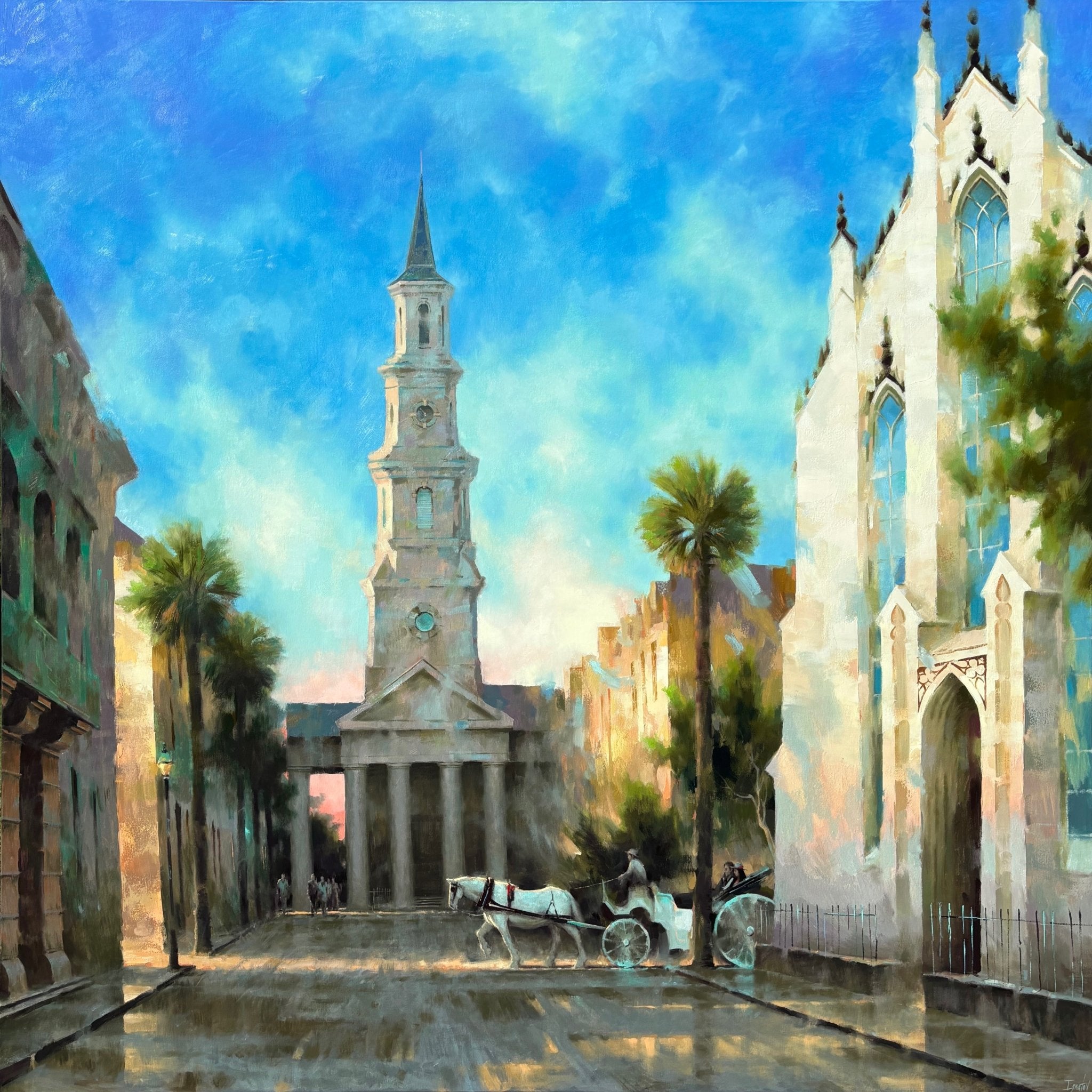 Sunlight on Church and Queen by Ignat Ignatov at LePrince Galleries