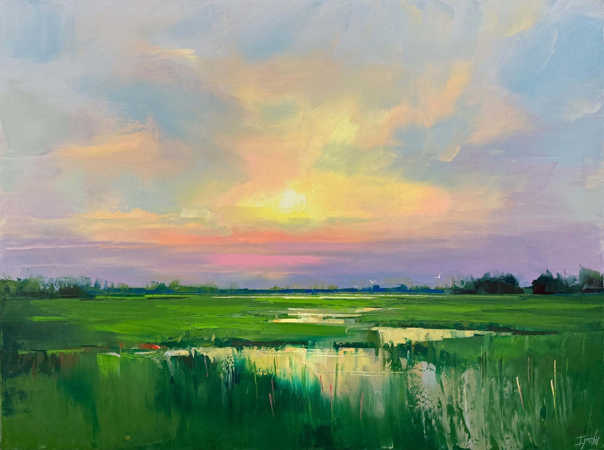 Sunset Marsh Whisper by Ignat Ignatov at LePrince Galleries