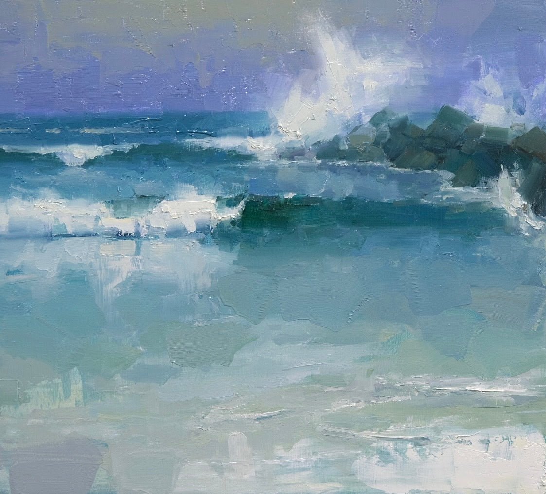 Oceanscape in Biarritz by Jacob Dhein at LePrince Galleries
