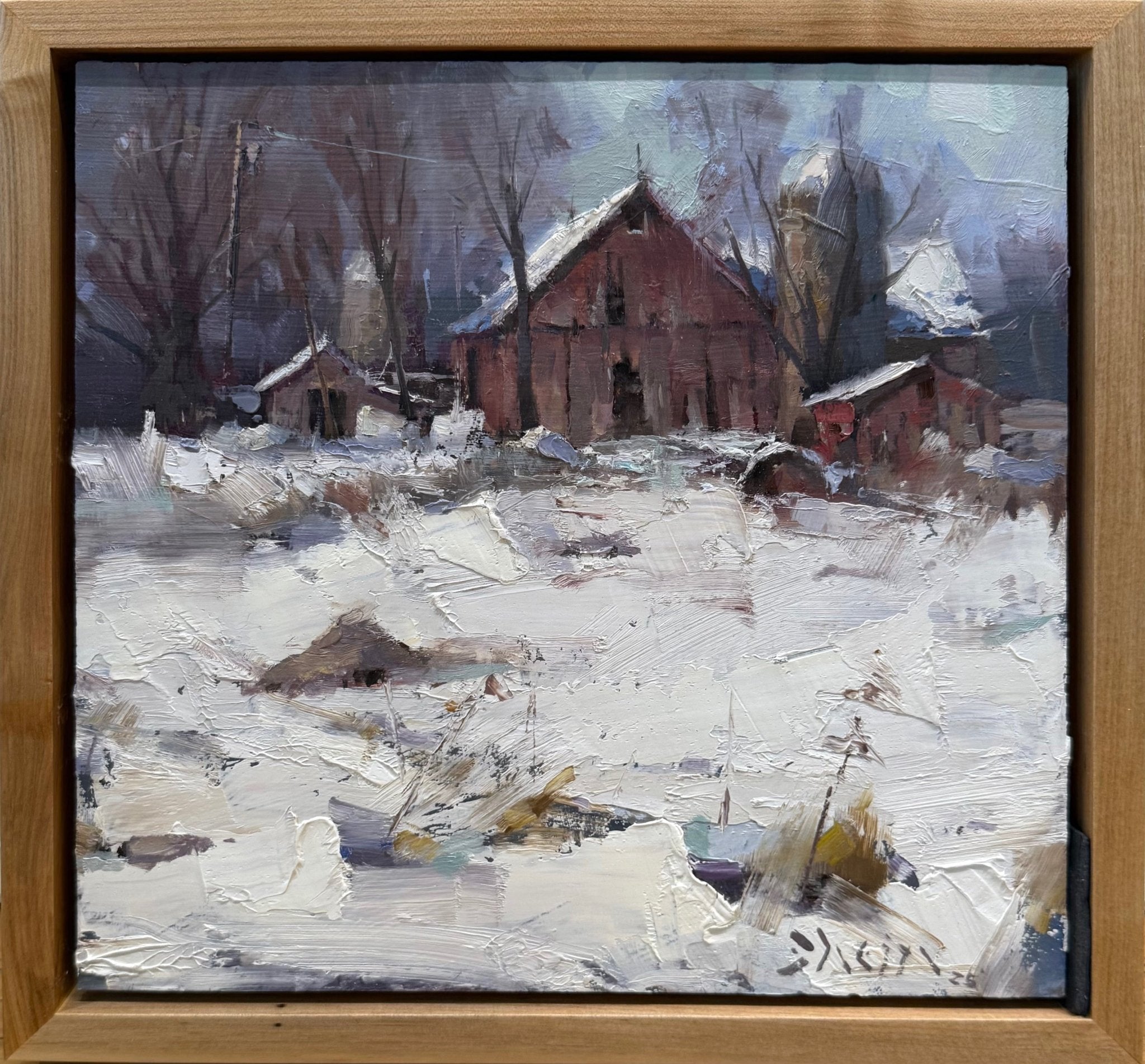 Wisconsin Barn in Winter by Jacob Dhein at LePrince Galleries