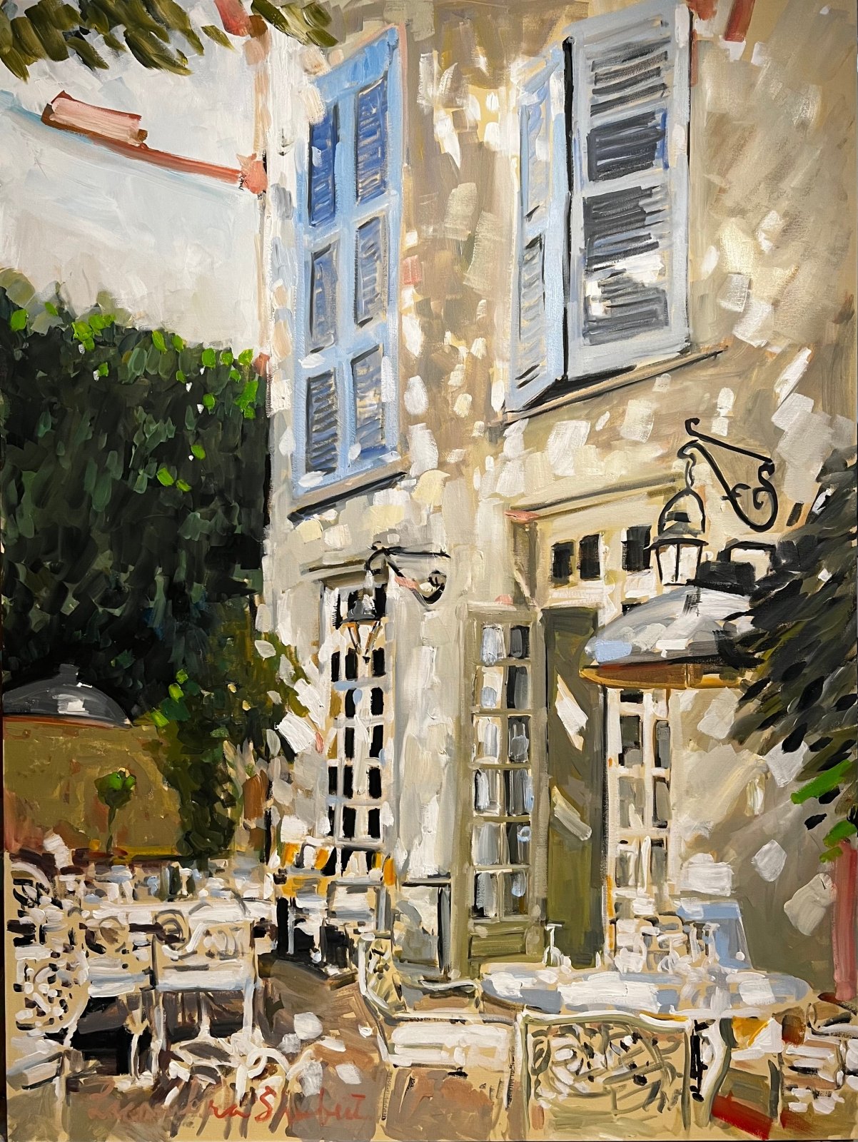 French Facade by Laura Lacambra Shubert at LePrince Galleries