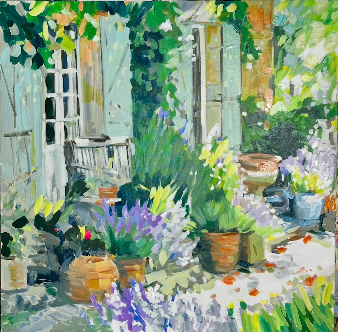 French Garden by Laura Lacambra Shubert at LePrince Galleries