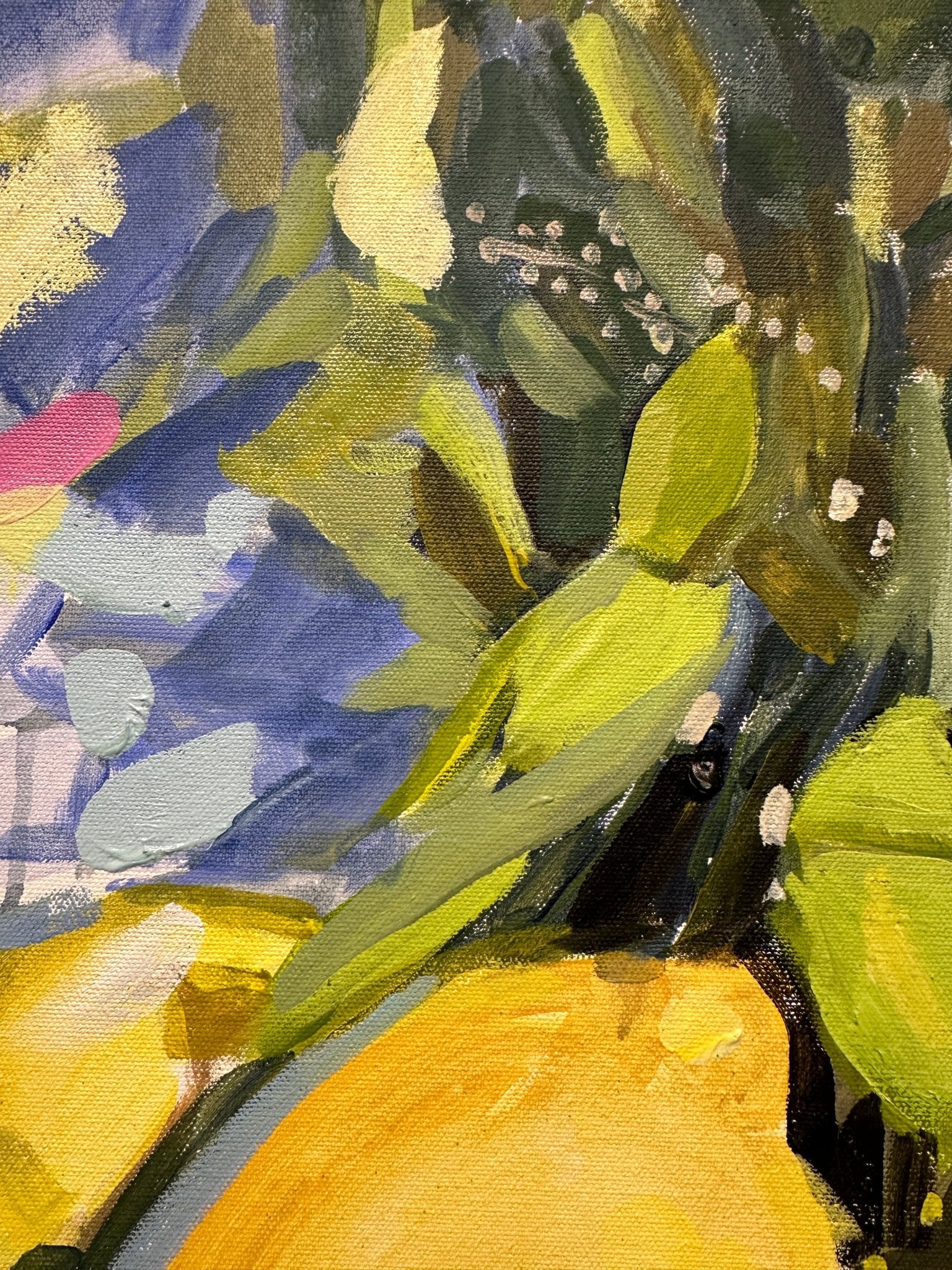 Lemons and Greenery by Laura Lacambra Shubert at LePrince Galleries