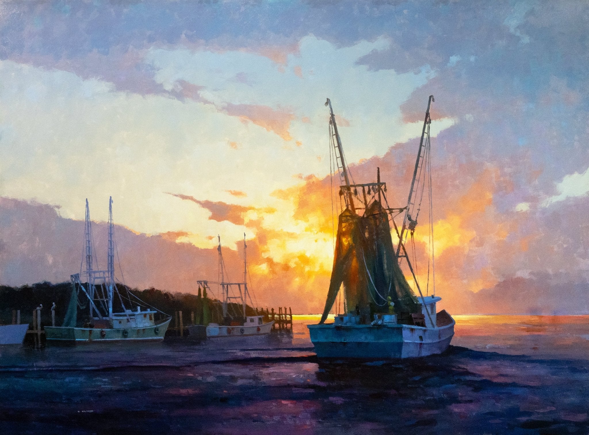 Shem Creek Colors by LePrince Charleston Art Galleries at LePrince Galleries
