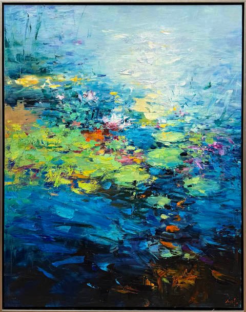 Blue Pond II by Ning Lee at LePrince Galleries