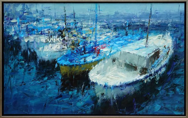 Capri Fishing Boats by Ning Lee at LePrince Galleries