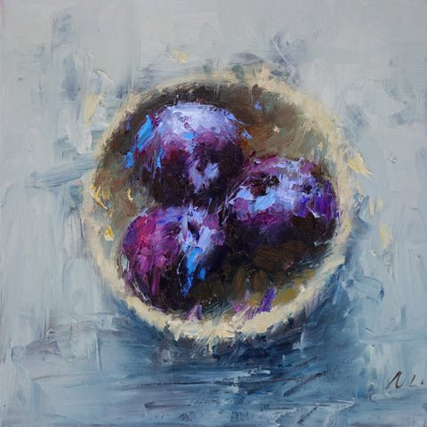 Plums in Morning Light by Ning Lee at LePrince Galleries