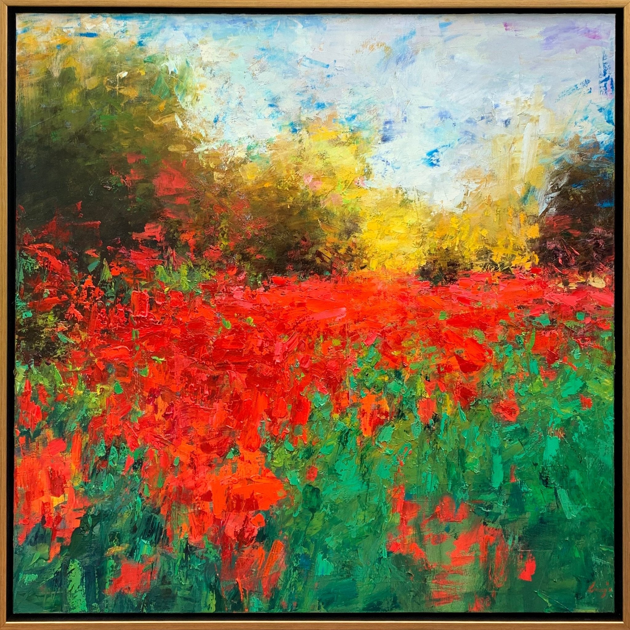 Poppy Field by Ning Lee at LePrince Galleries