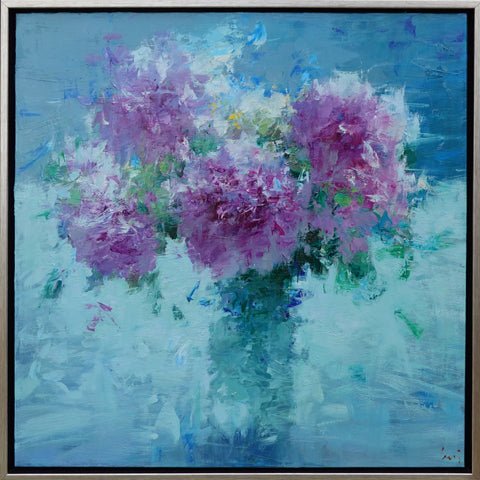 Purple Peonies by Ning Lee at LePrince Galleries