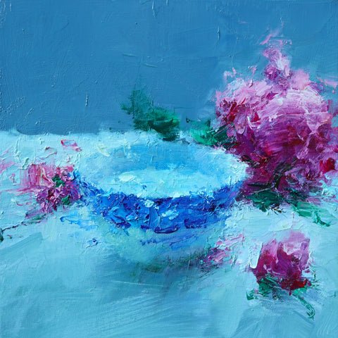 Roses with Bowl by Ning Lee at LePrince Galleries