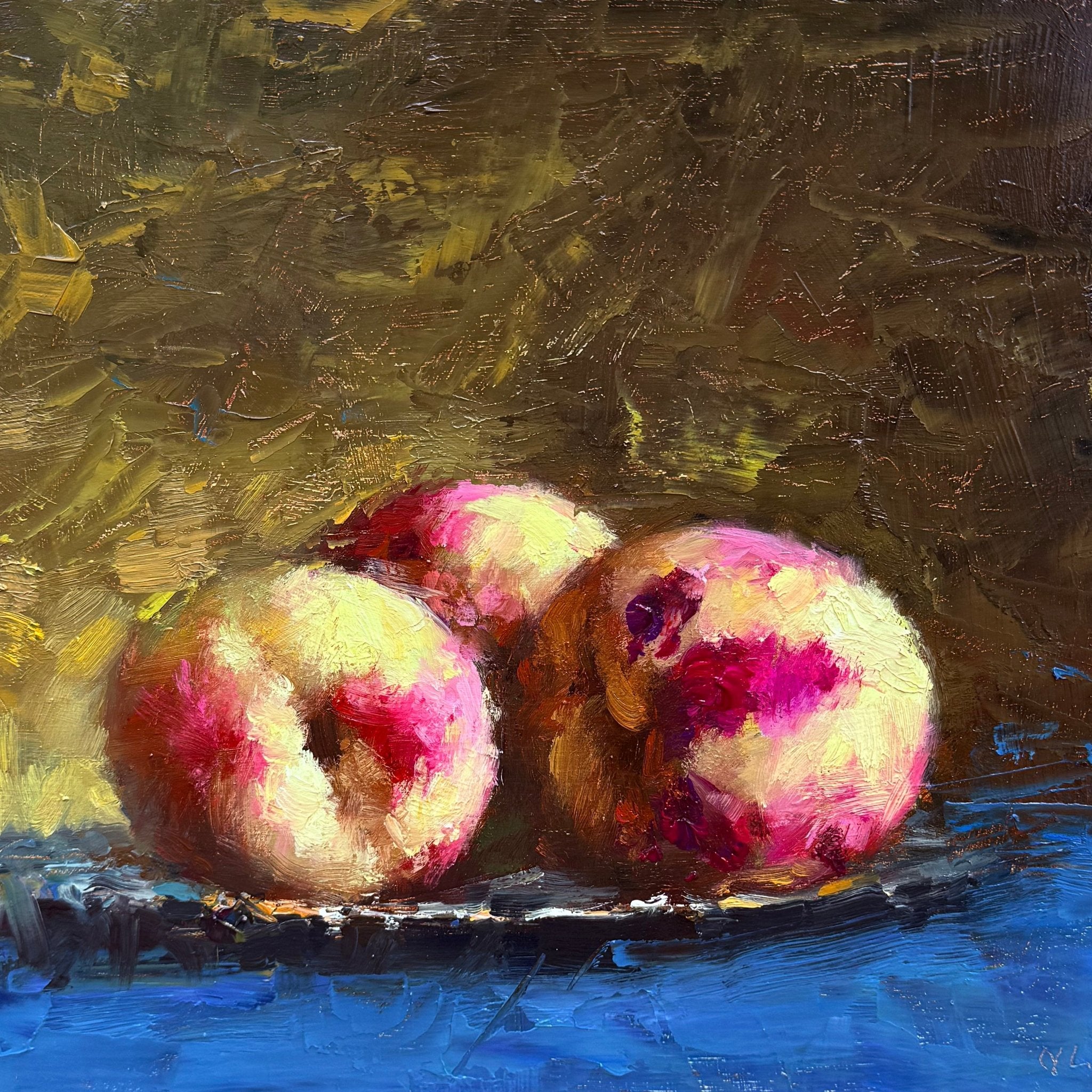 Three Peaches by Ning Lee at LePrince Galleries