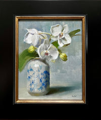 Flow Blue and Paper White Orchids by Stacy Barter at LePrince Galleries