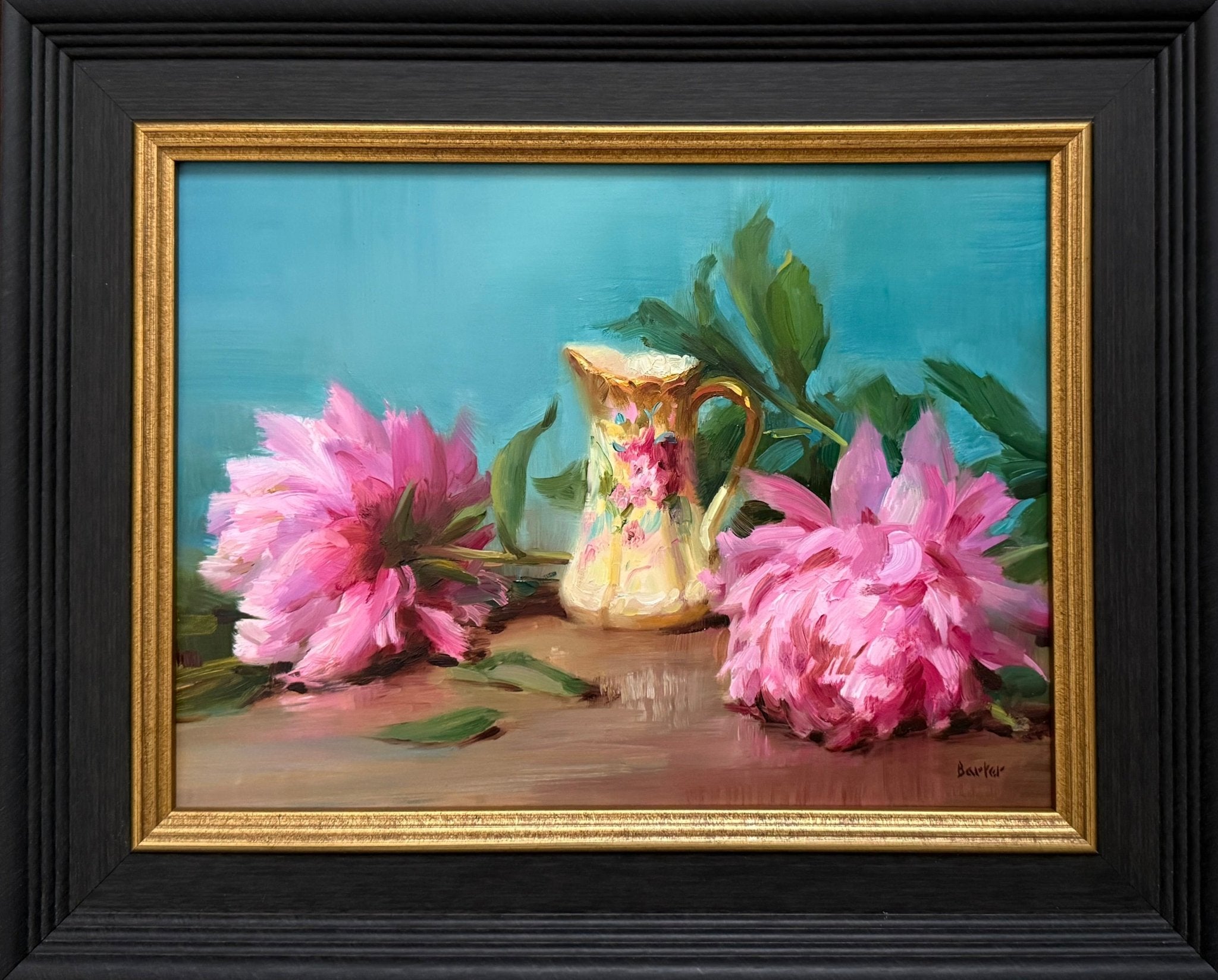 French Creamer with Peonies by Stacy Barter at LePrince Galleries