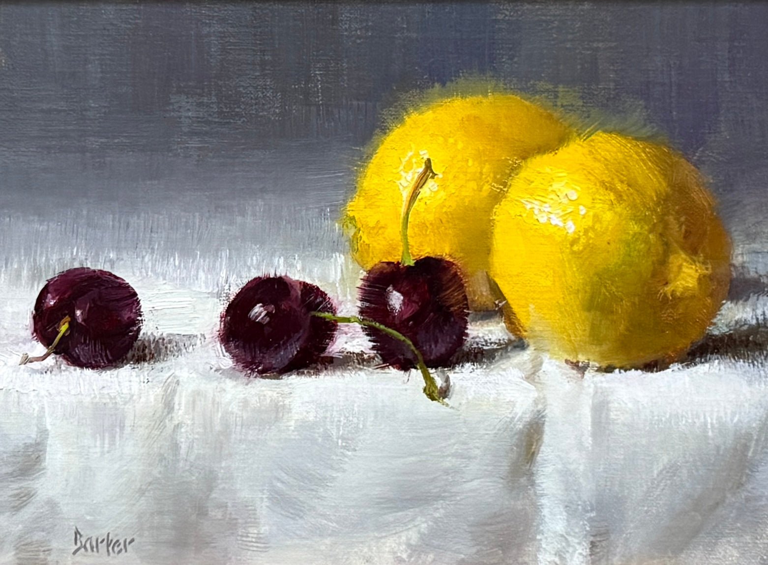Lemons with Cherries by Stacy Barter at LePrince Galleries