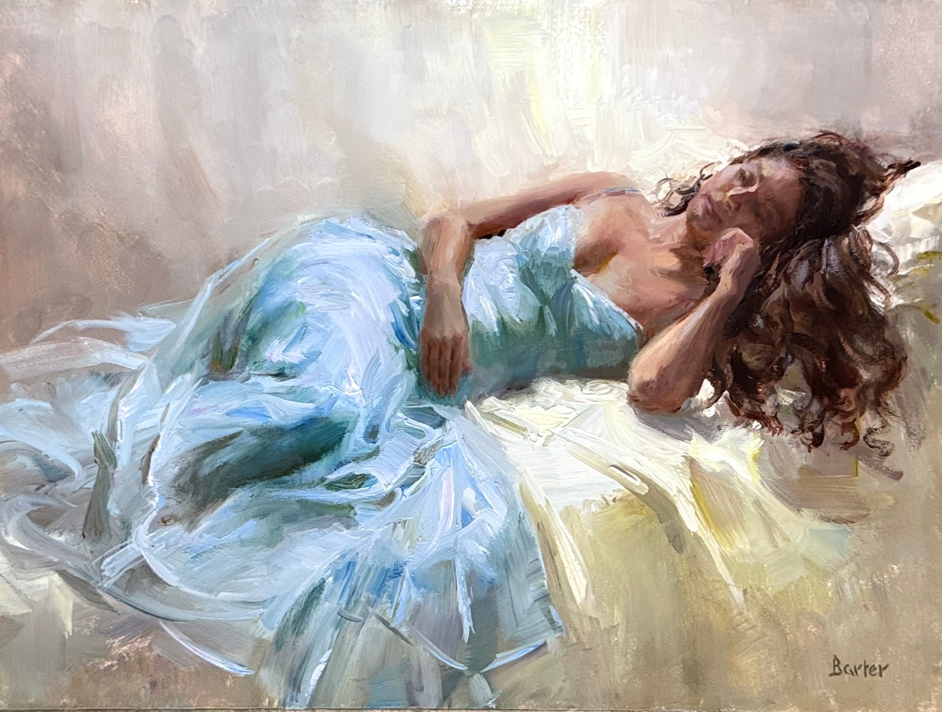 Pale Blue Chiffon by Stacy Barter at LePrince Galleries